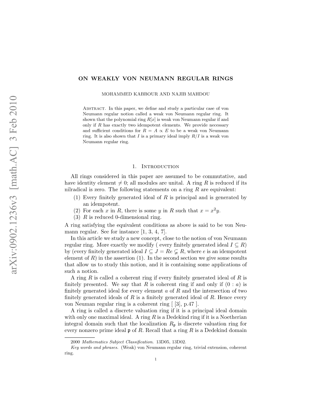 On Weakly Von Neumann Regular Rings