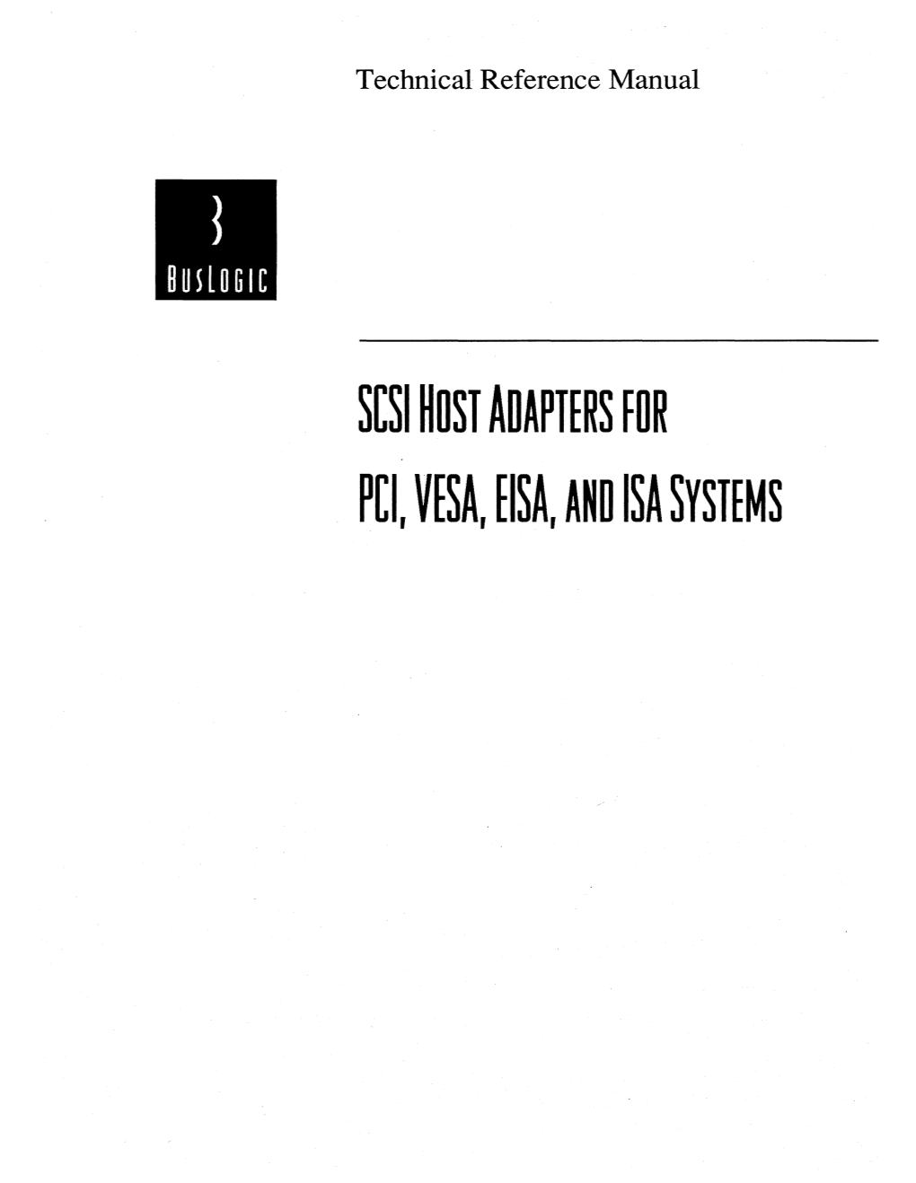 S[SI HOST ADAPTERS for P[1. Vfsa, Fisa, and ISA SYSTEMS Revision History