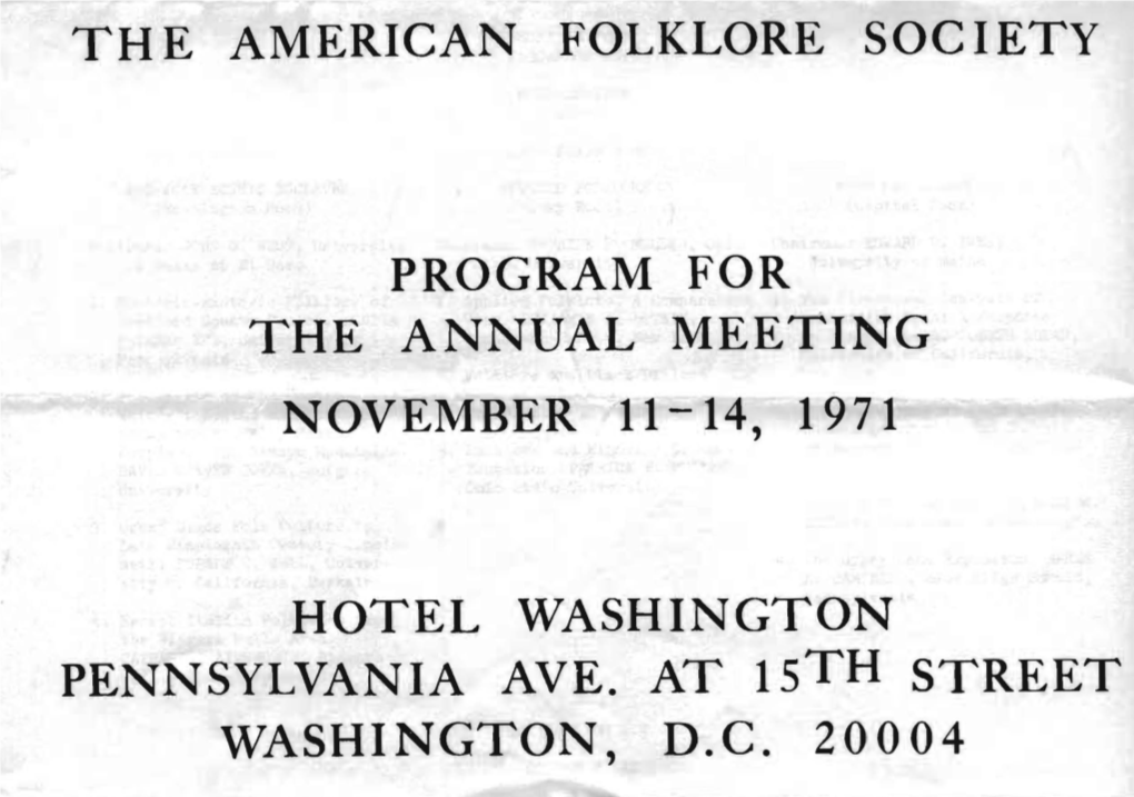 The American Folklore Society