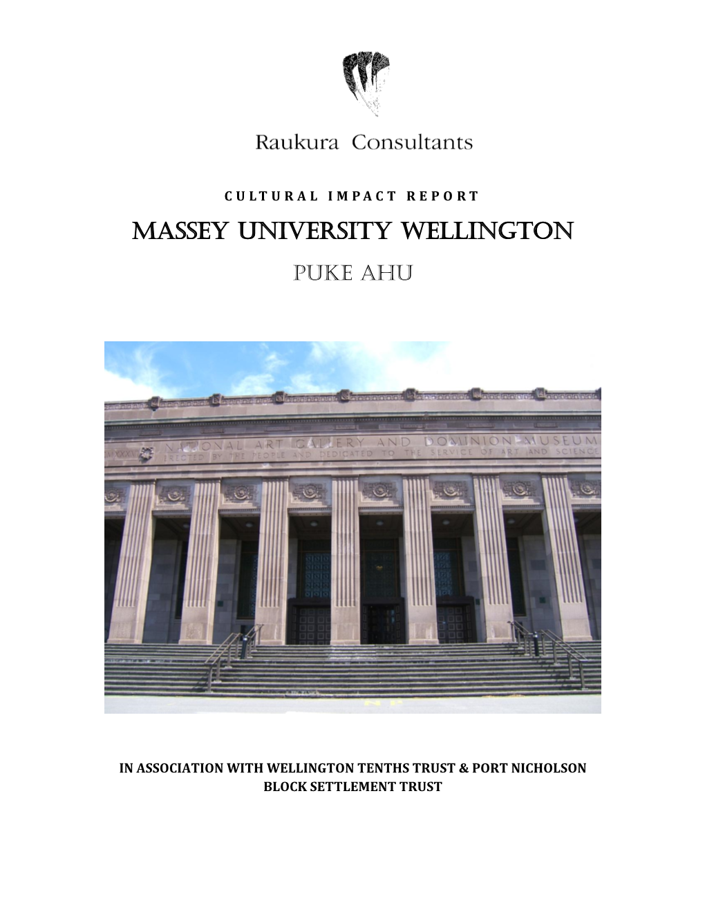 Cultural Impact Report: Massey University Wellington, Puke