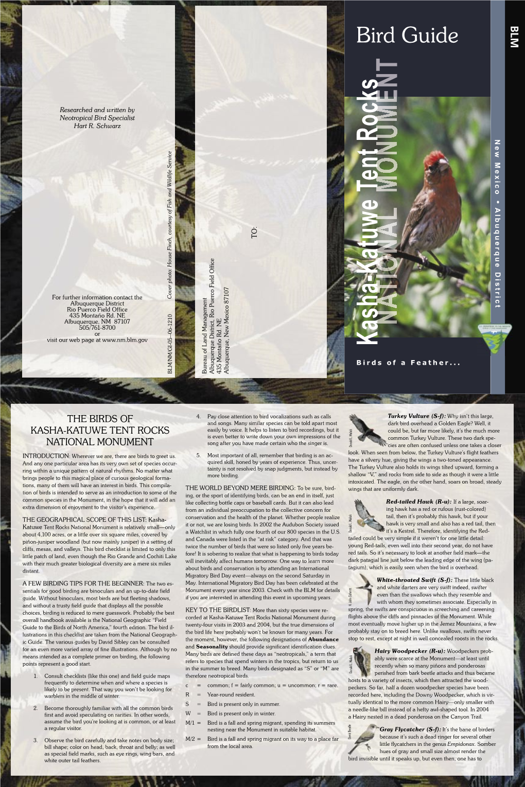 Bird Guide T N E Researched and Written by Neotropical Bird Specialist M Hart R
