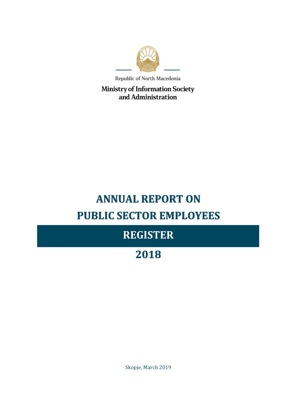 Annual Report on Data from the Public Sector Employees Register 2018