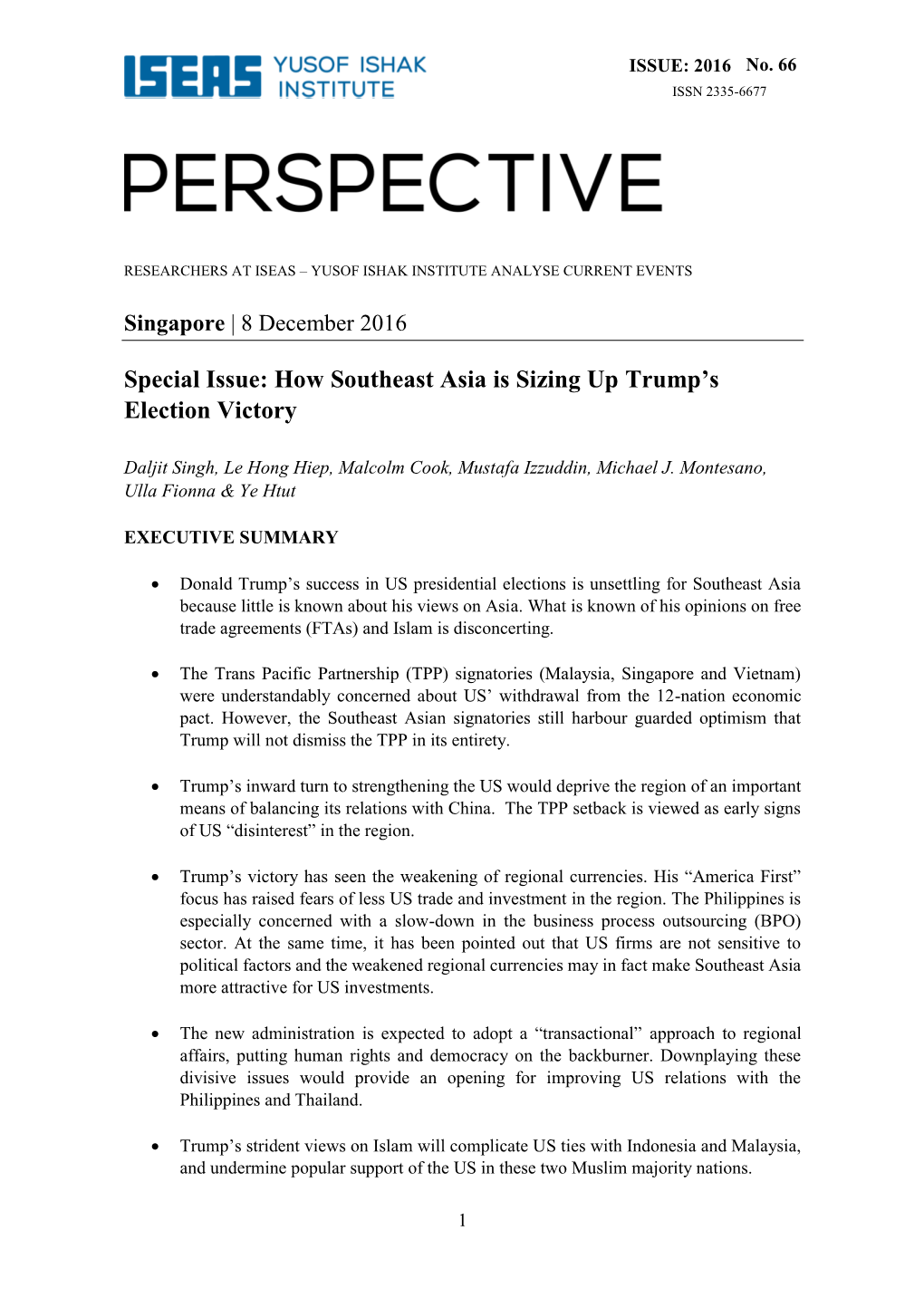 Special Issue: How Southeast Asia Is Sizing up Trump's Election Victory