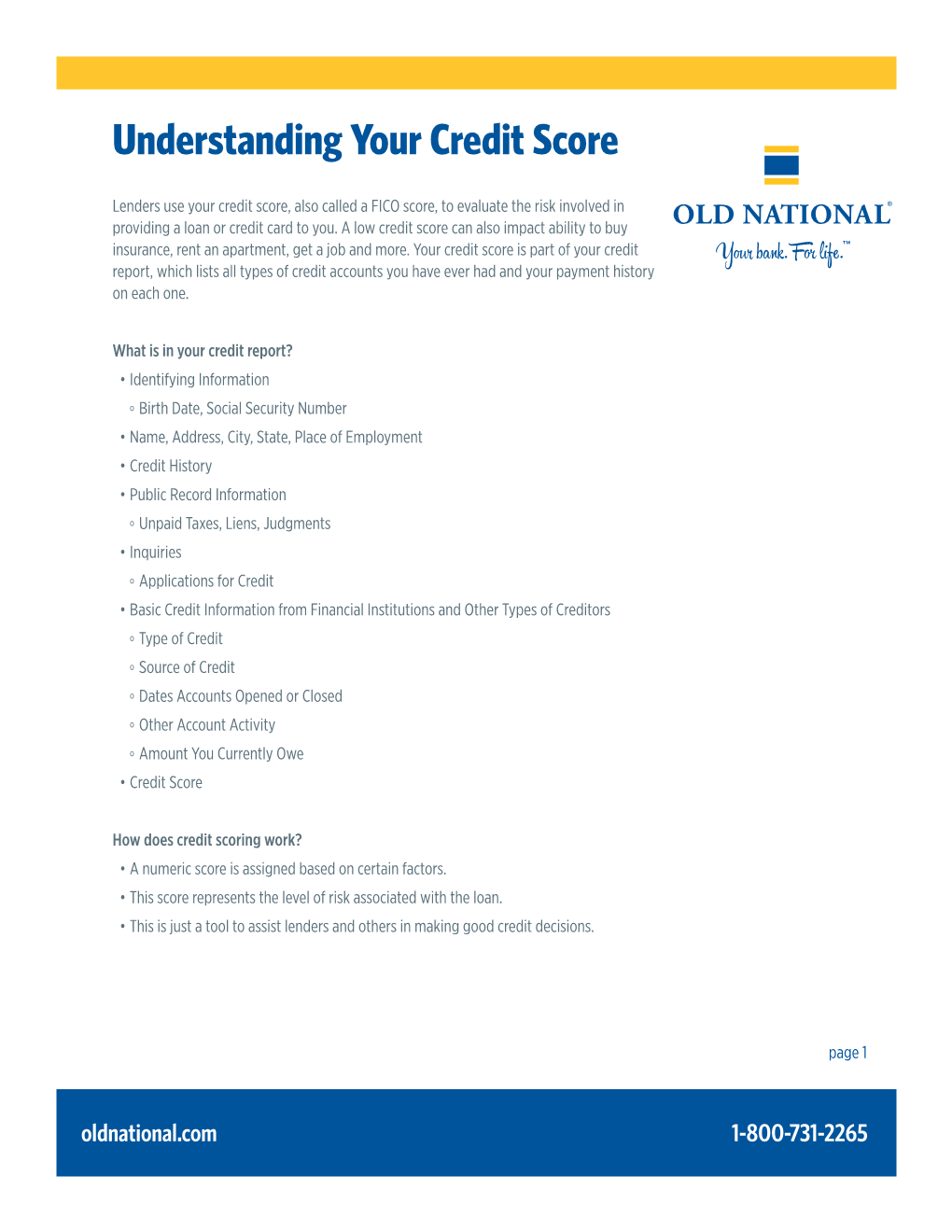 Understanding Your Credit Score