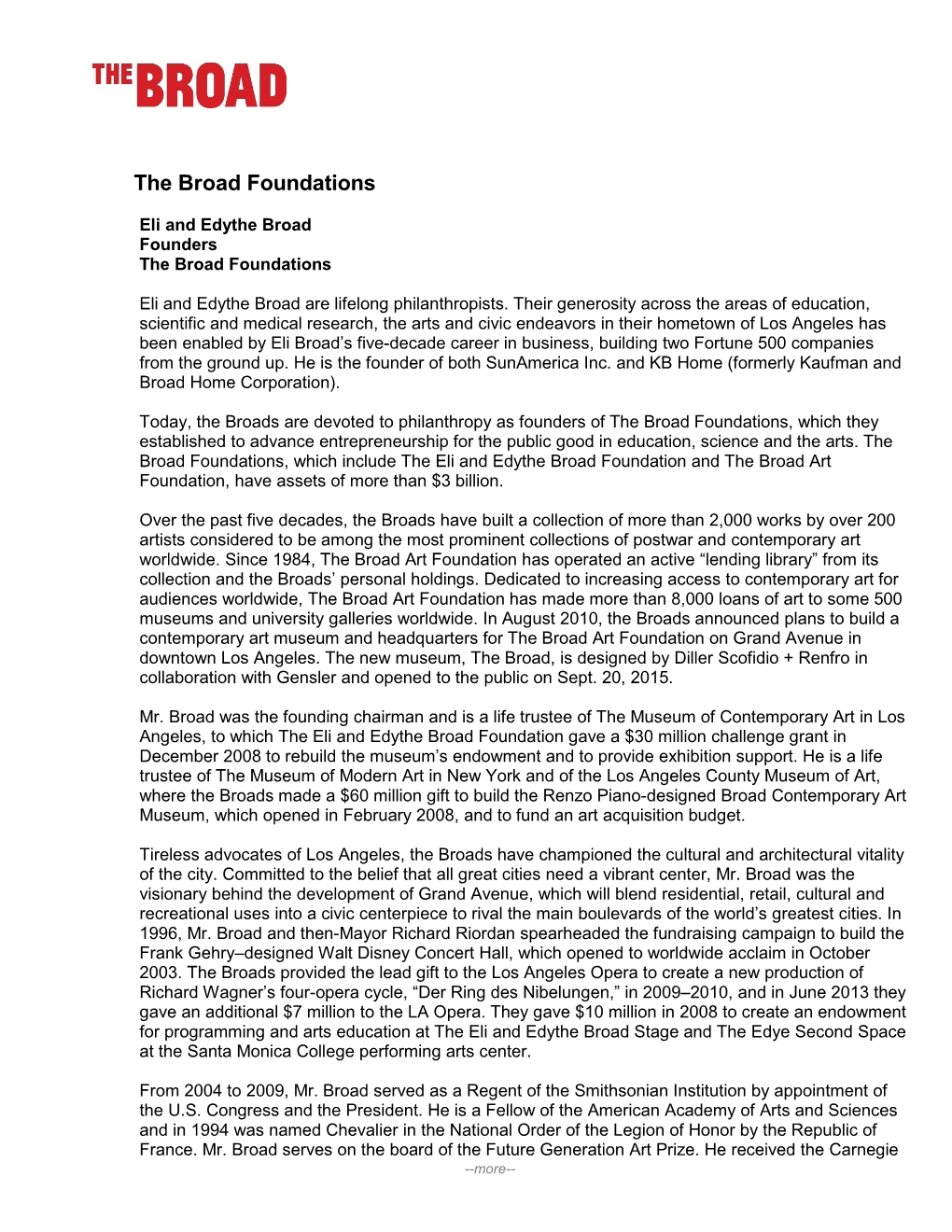 The Broad Foundations