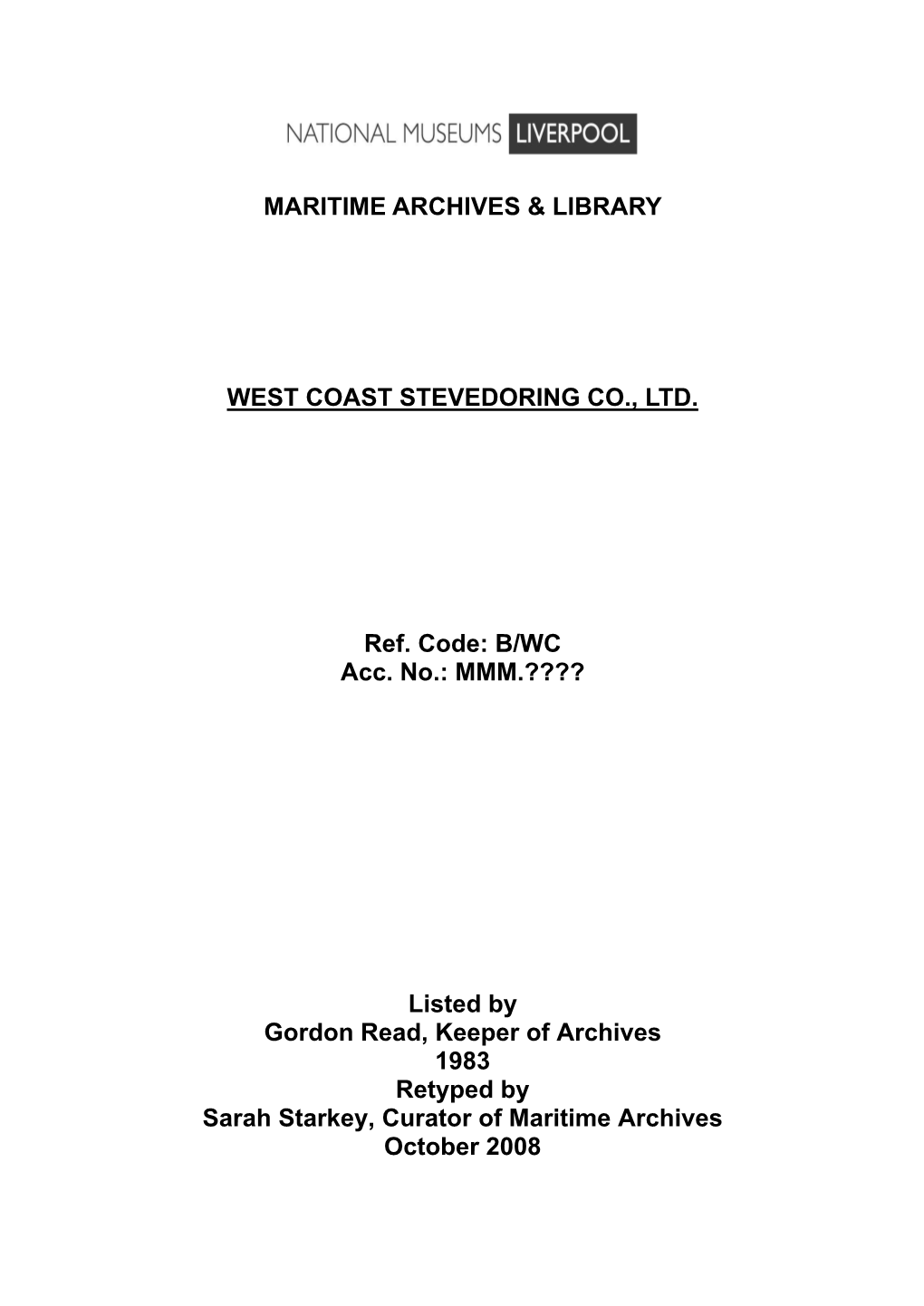 Maritime Archives & Library
