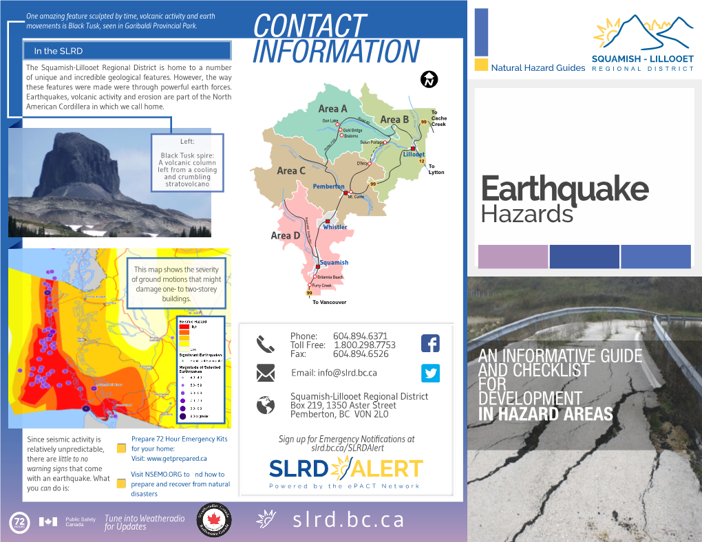 SLRD Earthquake Hazards Guide