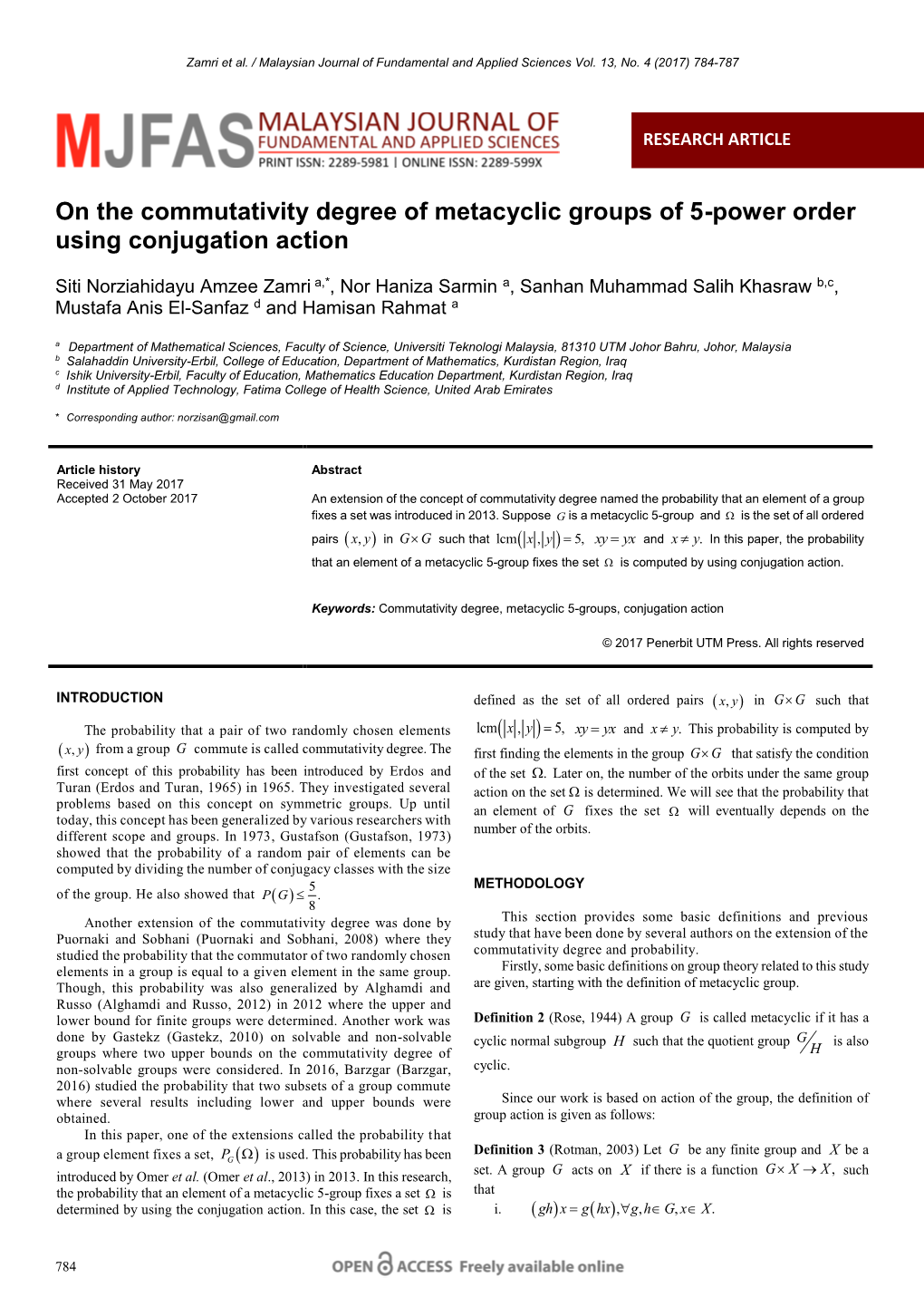 On the Commutativity Degree of Metacyclic Groups of 5-Power Order Using Conjugation Action