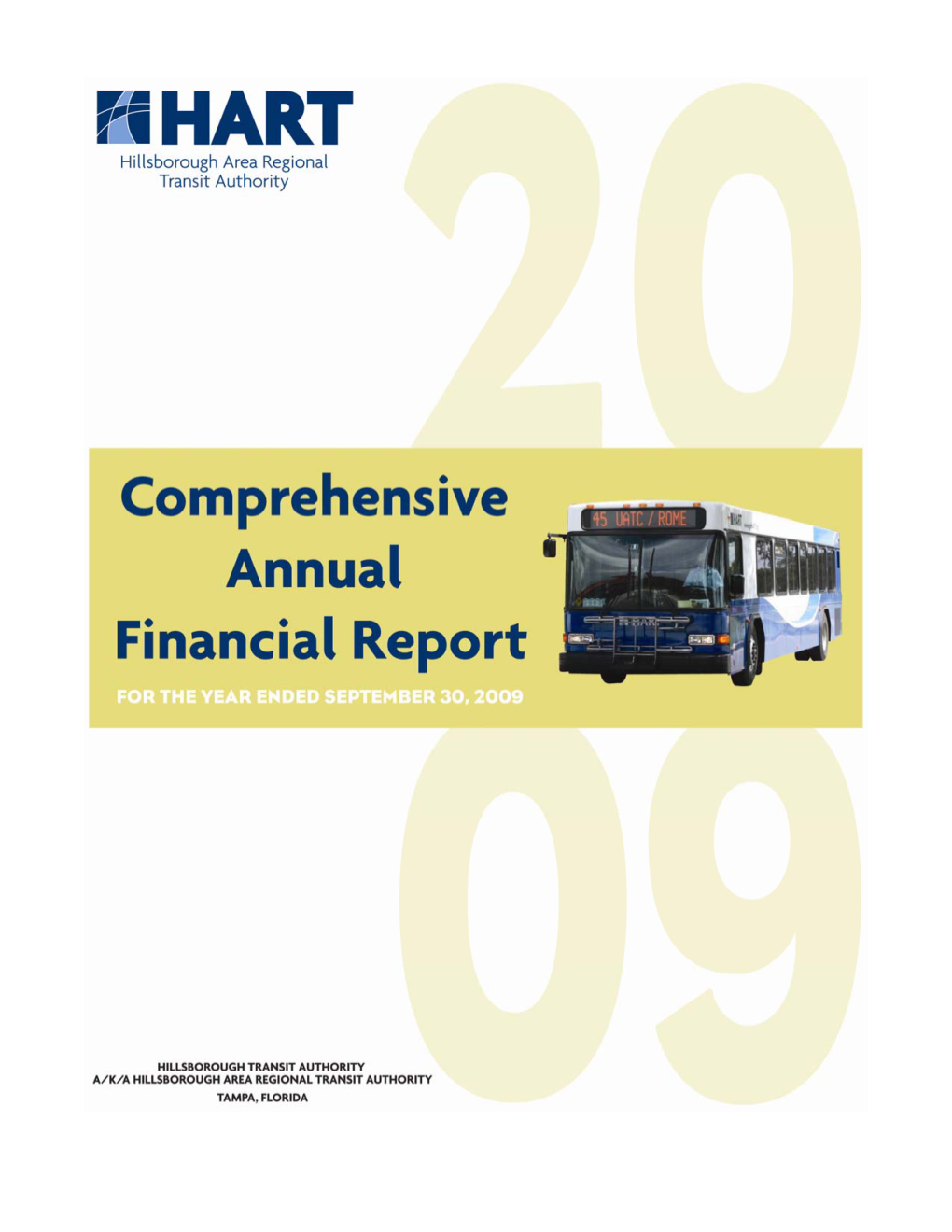 FY2009 HART Comprehensive Annual Financial Report