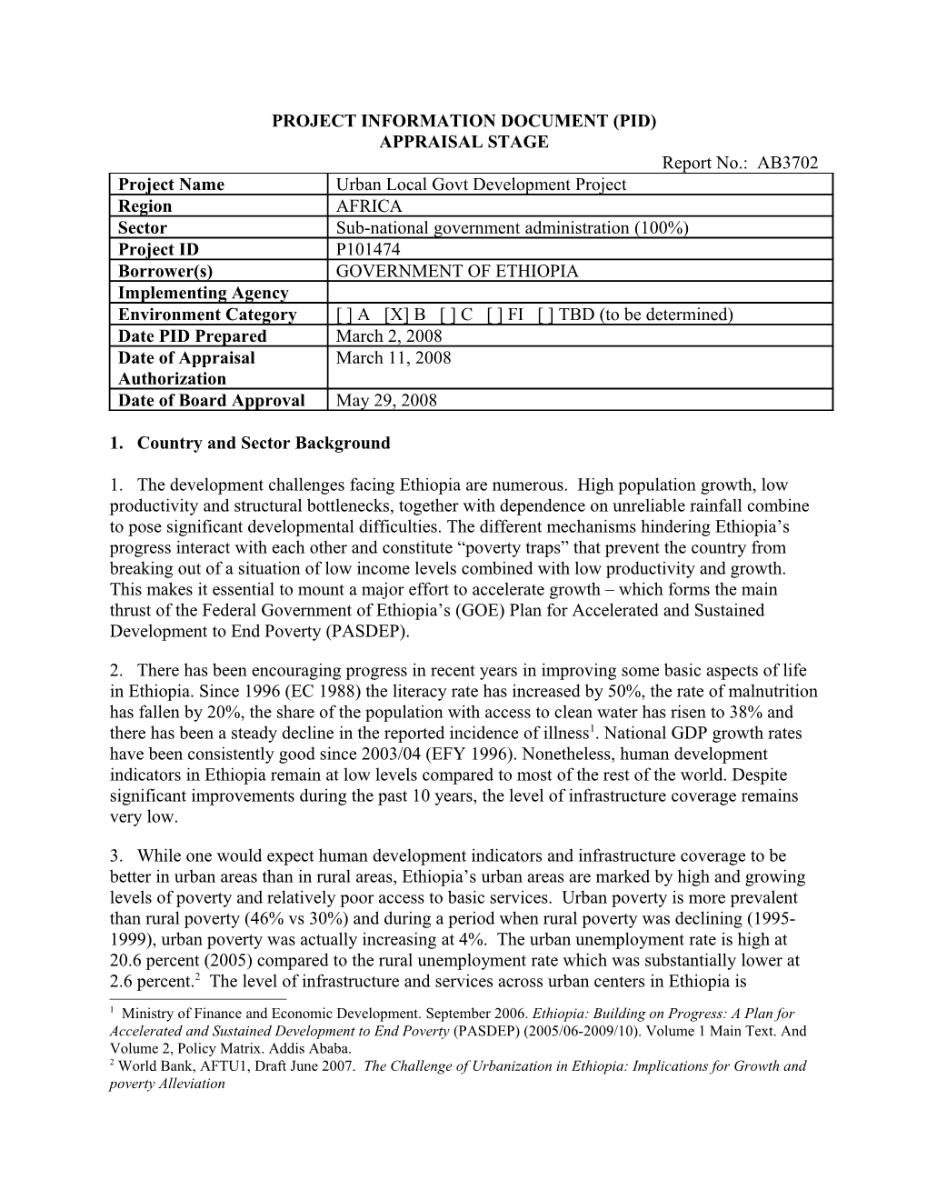 Project Information Document (Pid) s25