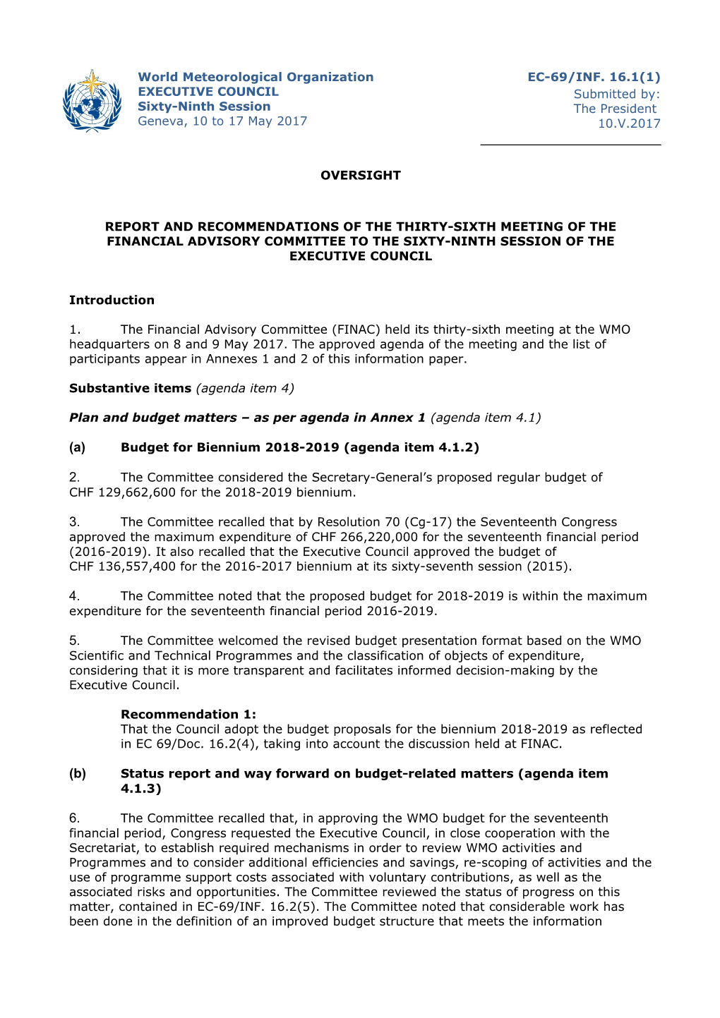 WMO Document Template s3