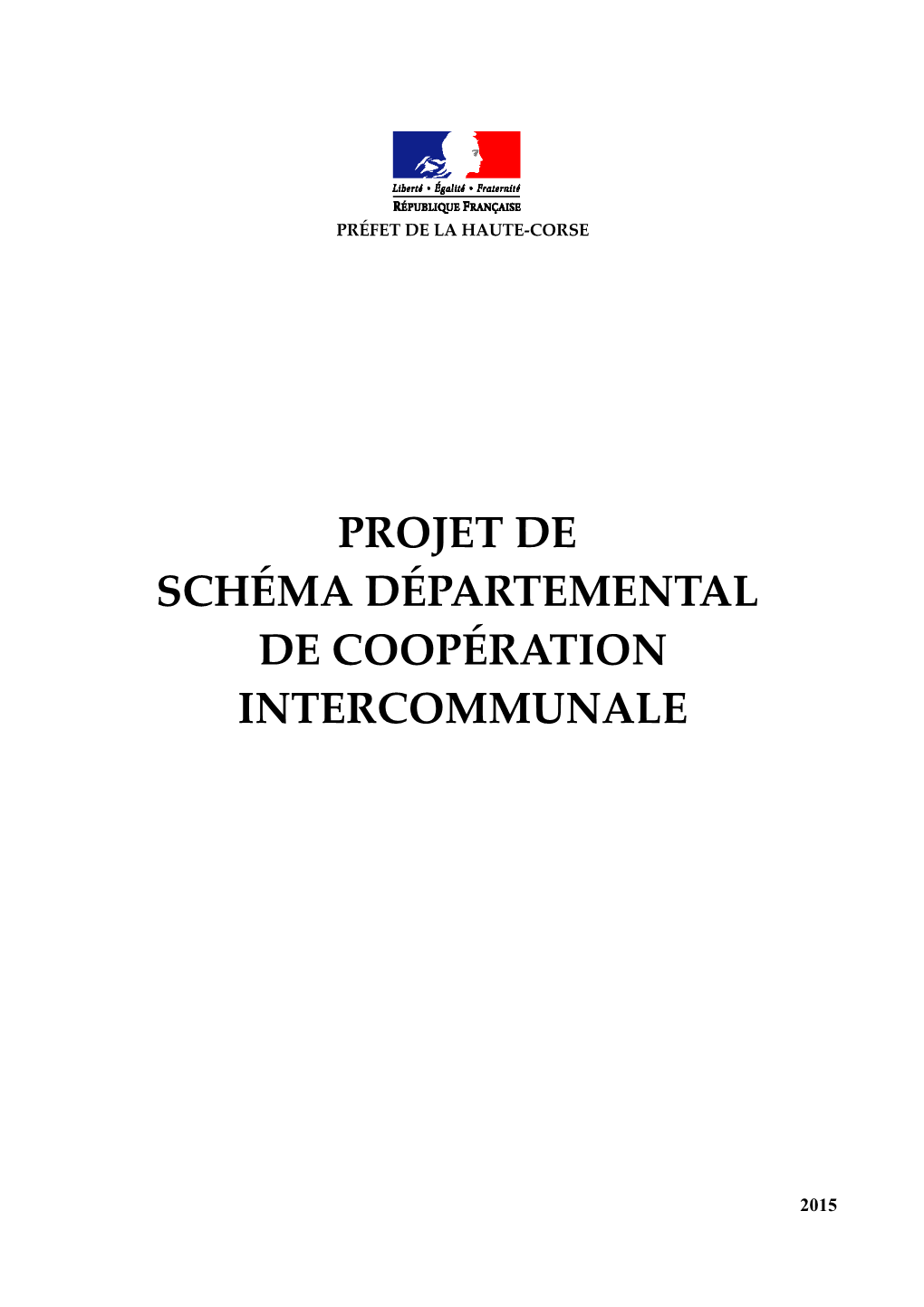 Projet De Schéma Départemental De Coopération Intercommunale