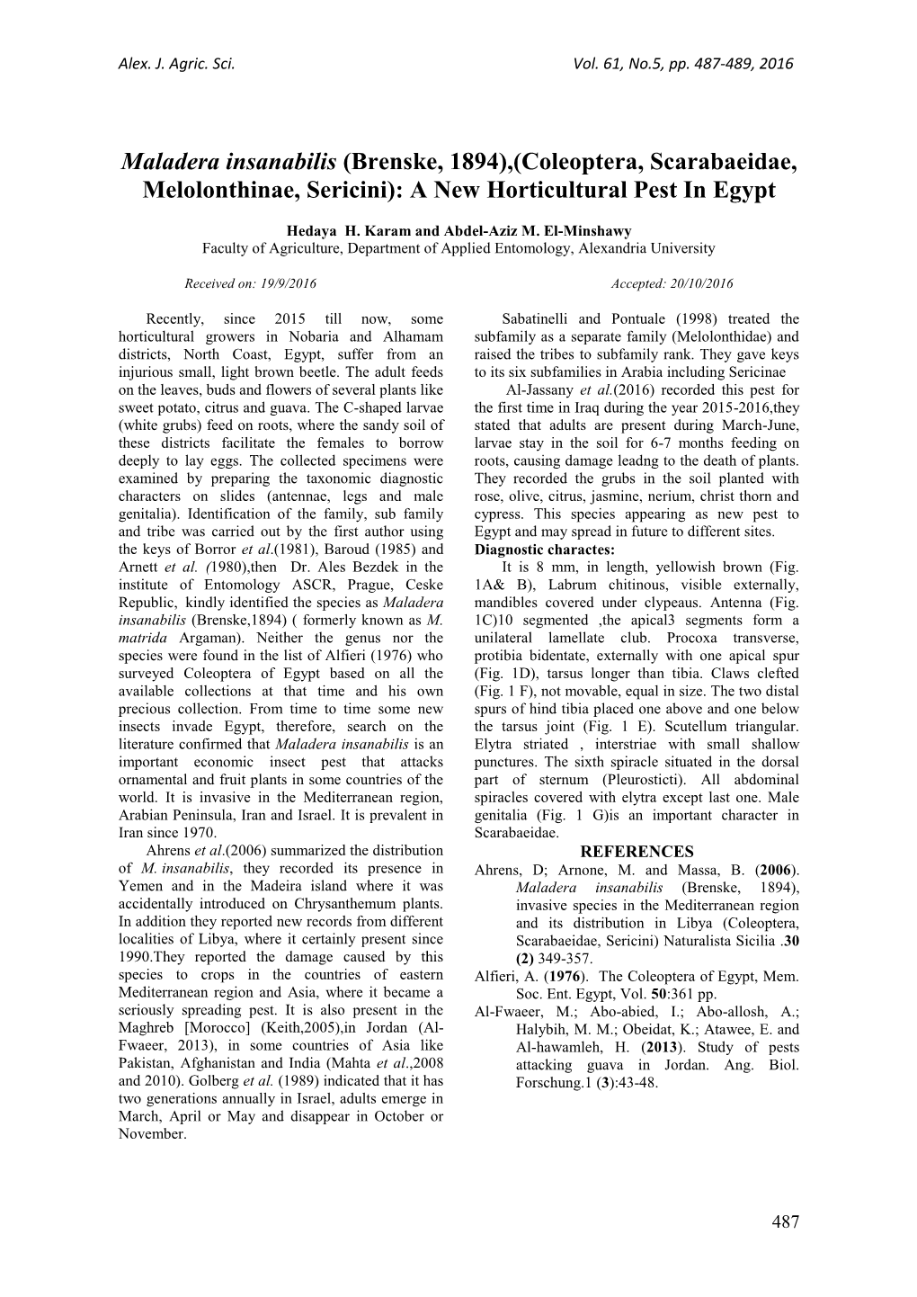 Estimation of Morphological, Chemical and Te Chnological Characters Of