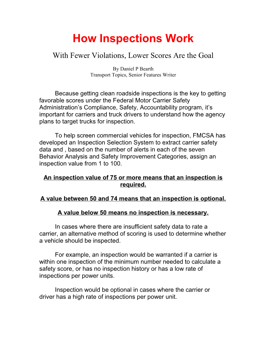 How Inspection Work