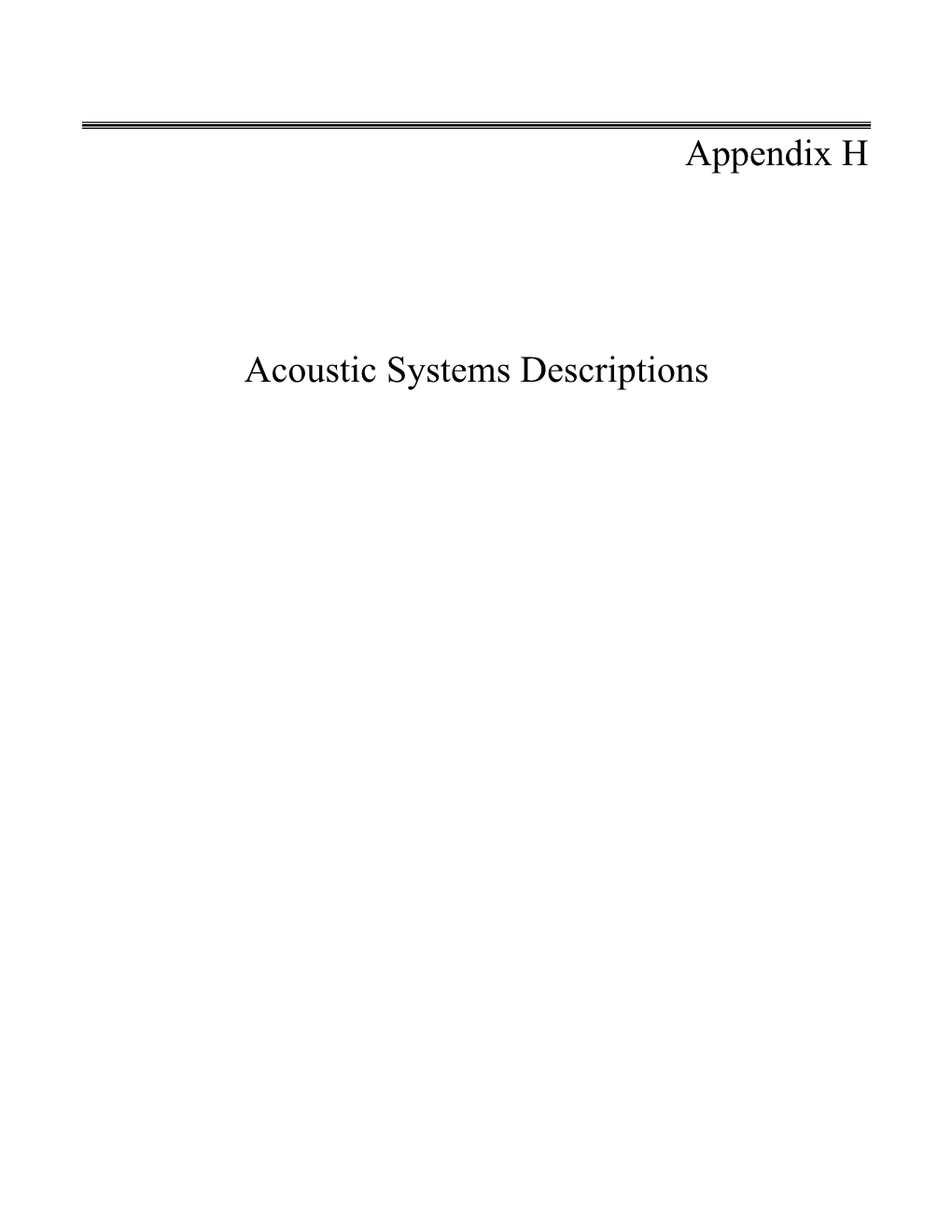 APPENDIX H ACOUSTIC SYSTEMS DESCRIPTIONS I GULF of ALASKA NAVY TRAINING ACTIVITIES EIS/OEIS FINAL (MARCH 2011)