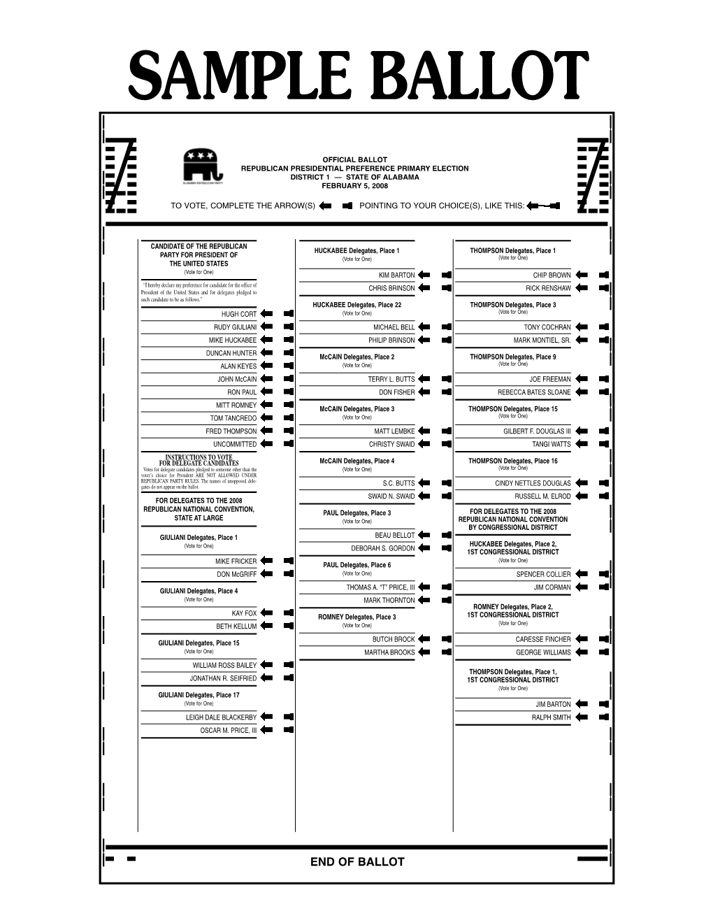 2008 Presidential Preference Primary