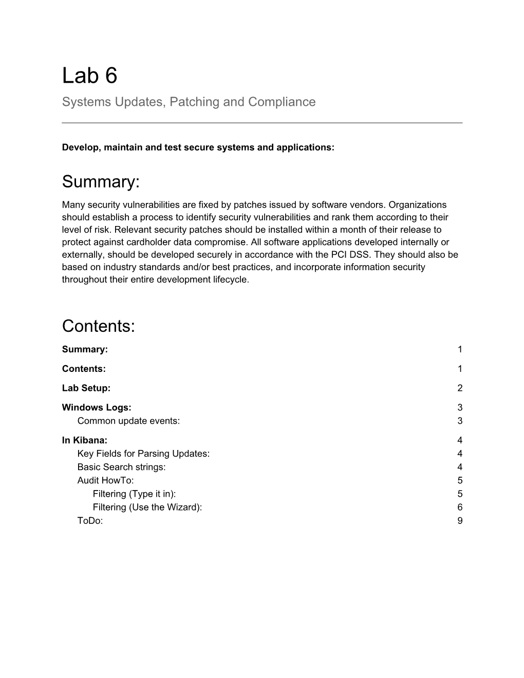 Lab 6: Systems Updates, Patching and Compliance