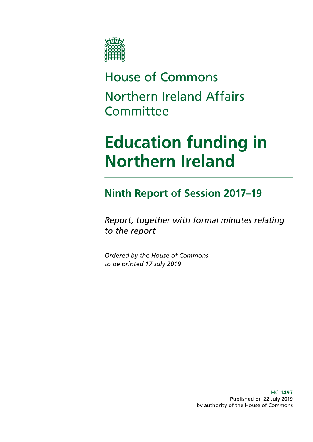 Education Funding in Northern Ireland