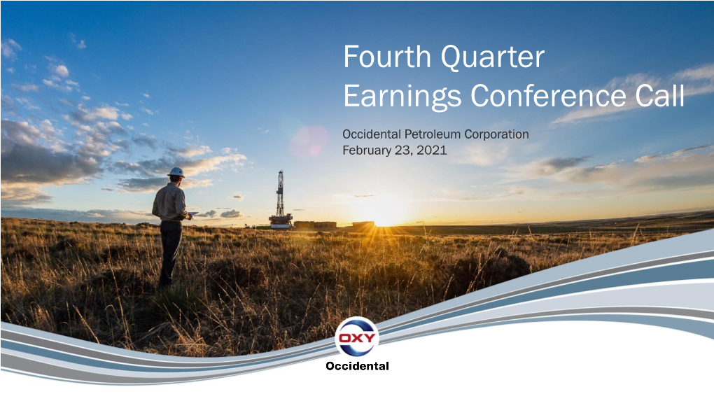 Occidental Petroleum Corporation February 23, 2021 Cautionary Statements