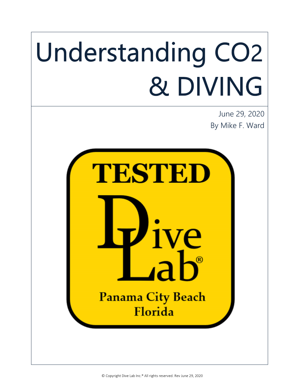 Understanding CO2 & DIVING