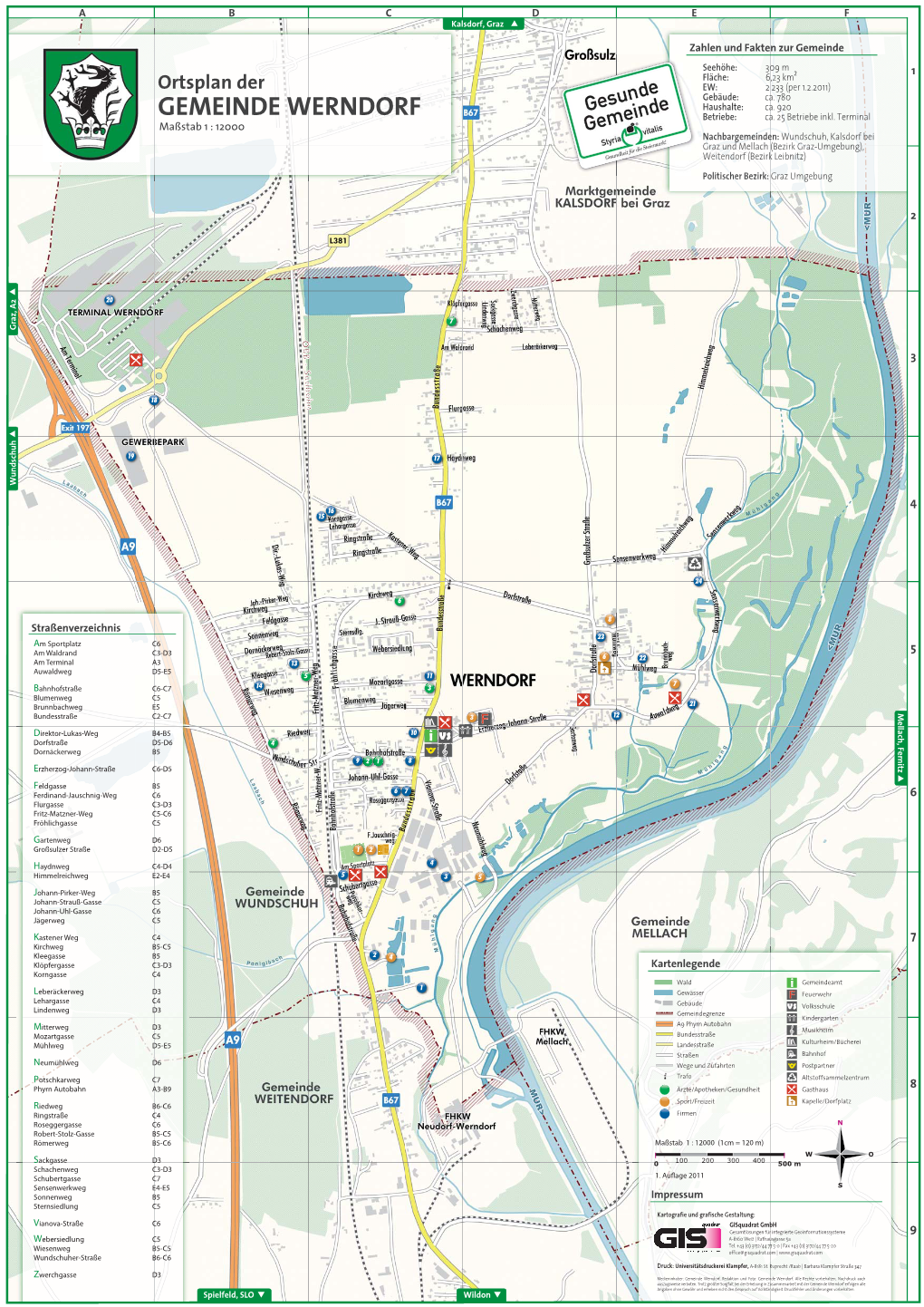 Straßenplan Der Gemeinde Werndorf
