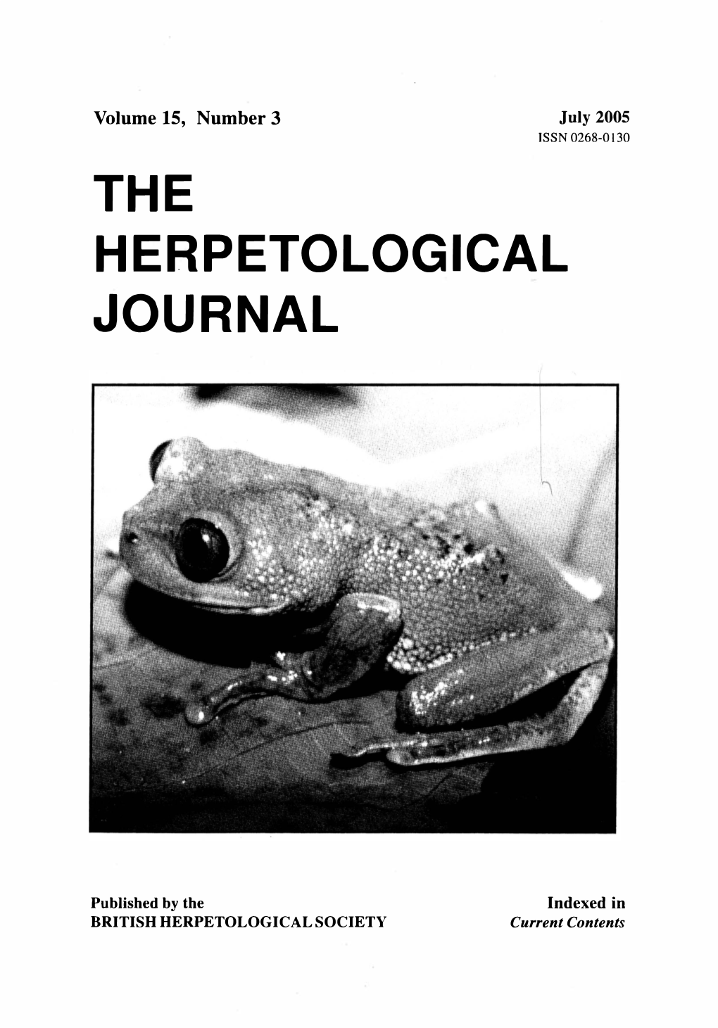 The Herpetological Journal