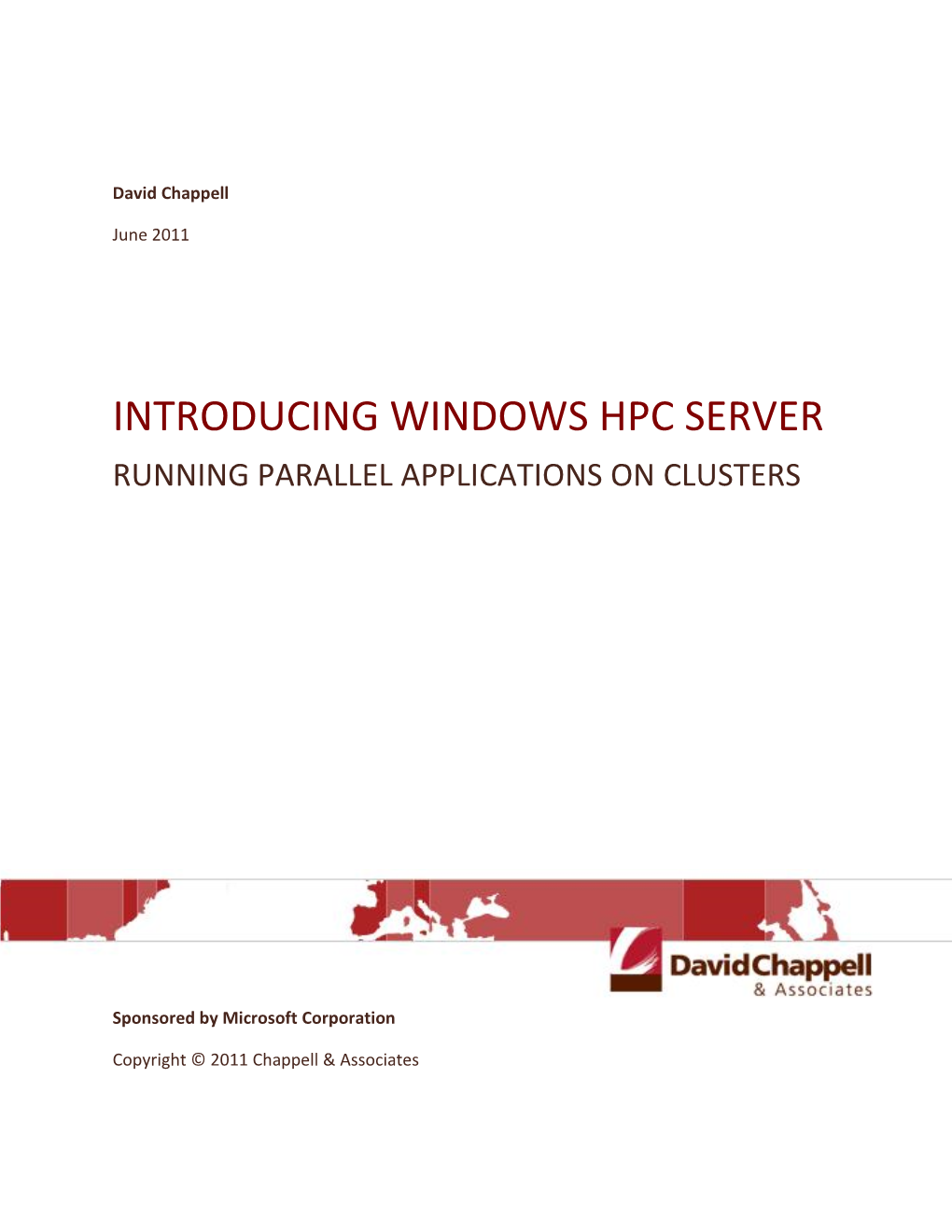 Introducing Windows Hpc Server Running Parallel Applications on Clusters