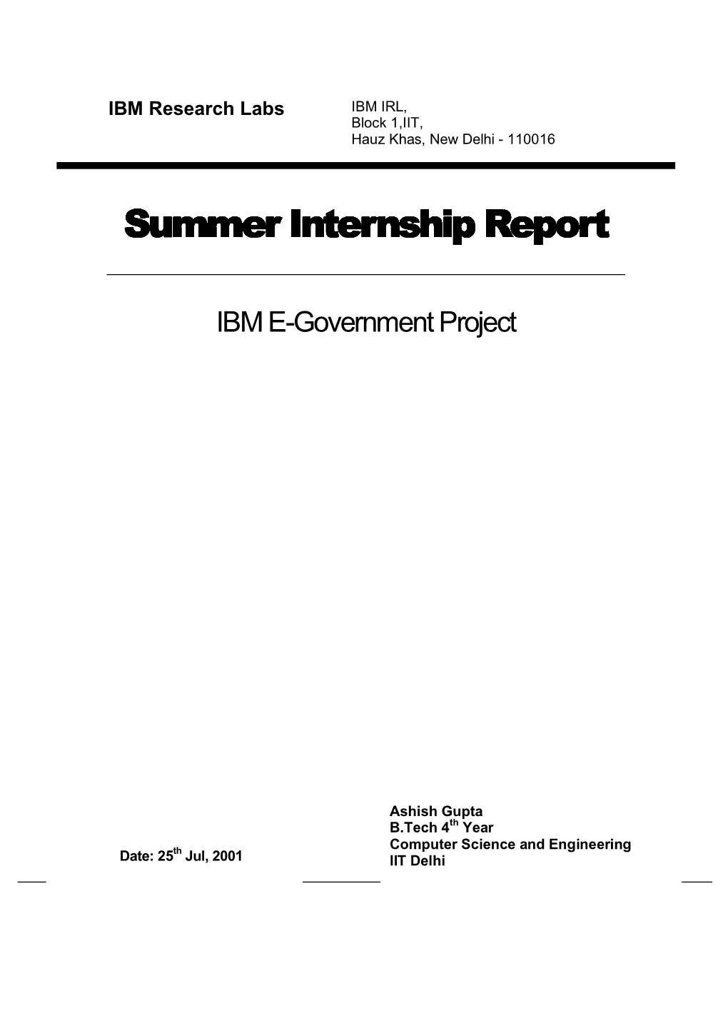 IBM E-Government Project