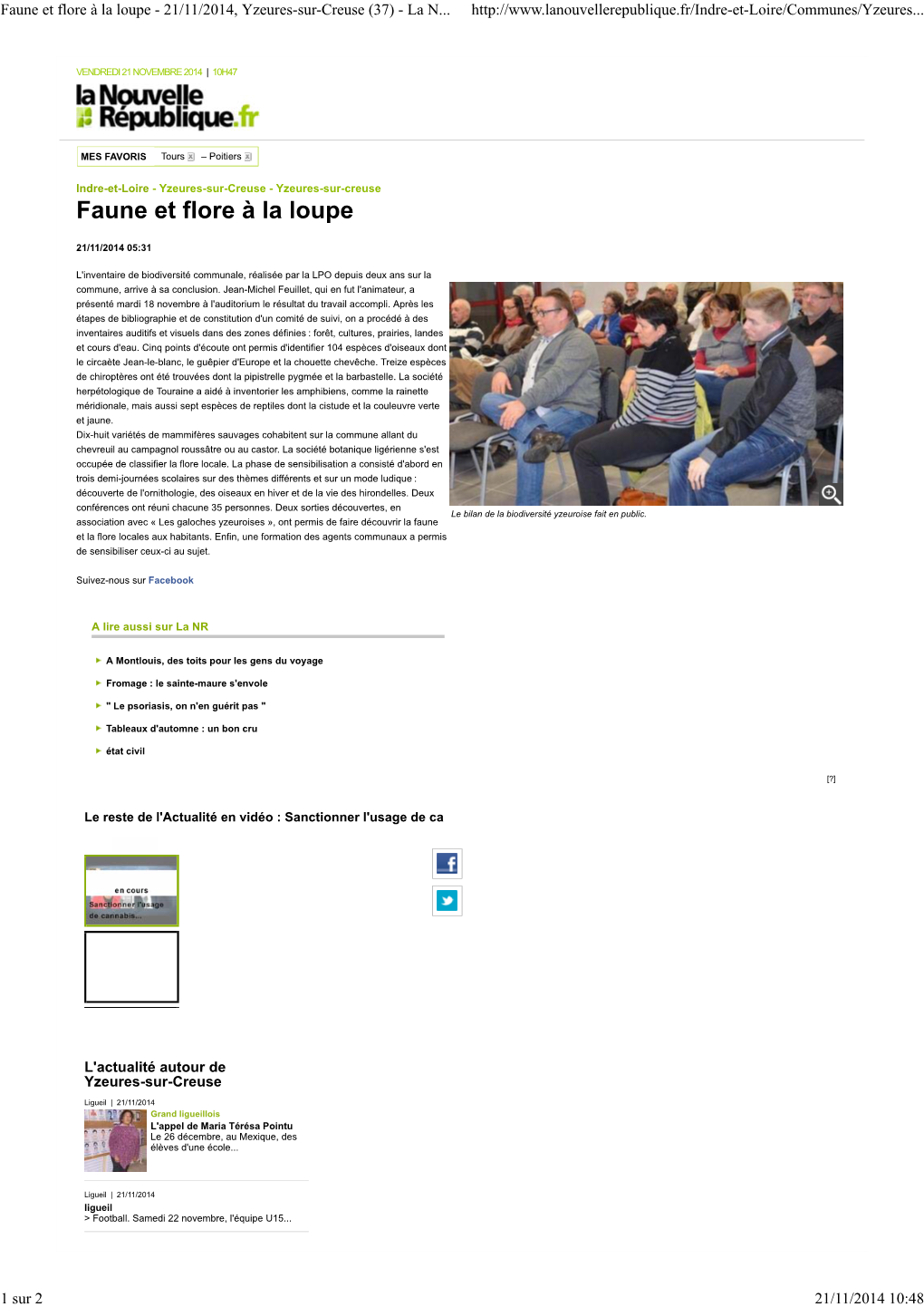 21/11/2014, Yzeures-Sur-Creuse (37) - La N