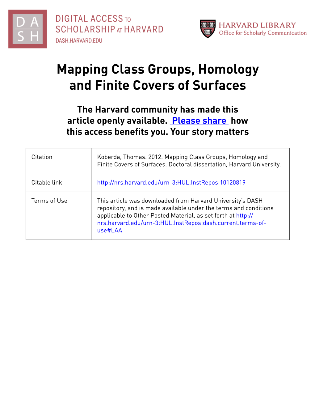 Mapping Class Groups, Homology and Finite Covers of Surfaces