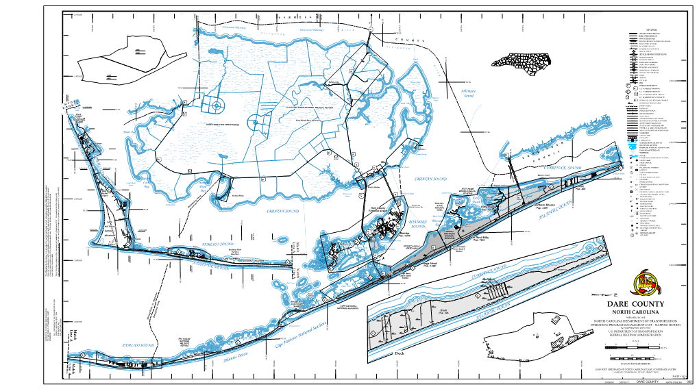 DARE COUNTY AIR FORCE RANGE ..BGS Canal STATE GAMELAND BOUNDARY ..BGF FEDERAL GAMELAND BOUNDARY ..BRM MILITARY RESERVATION BOUNDARY 75°50' STATE LINE