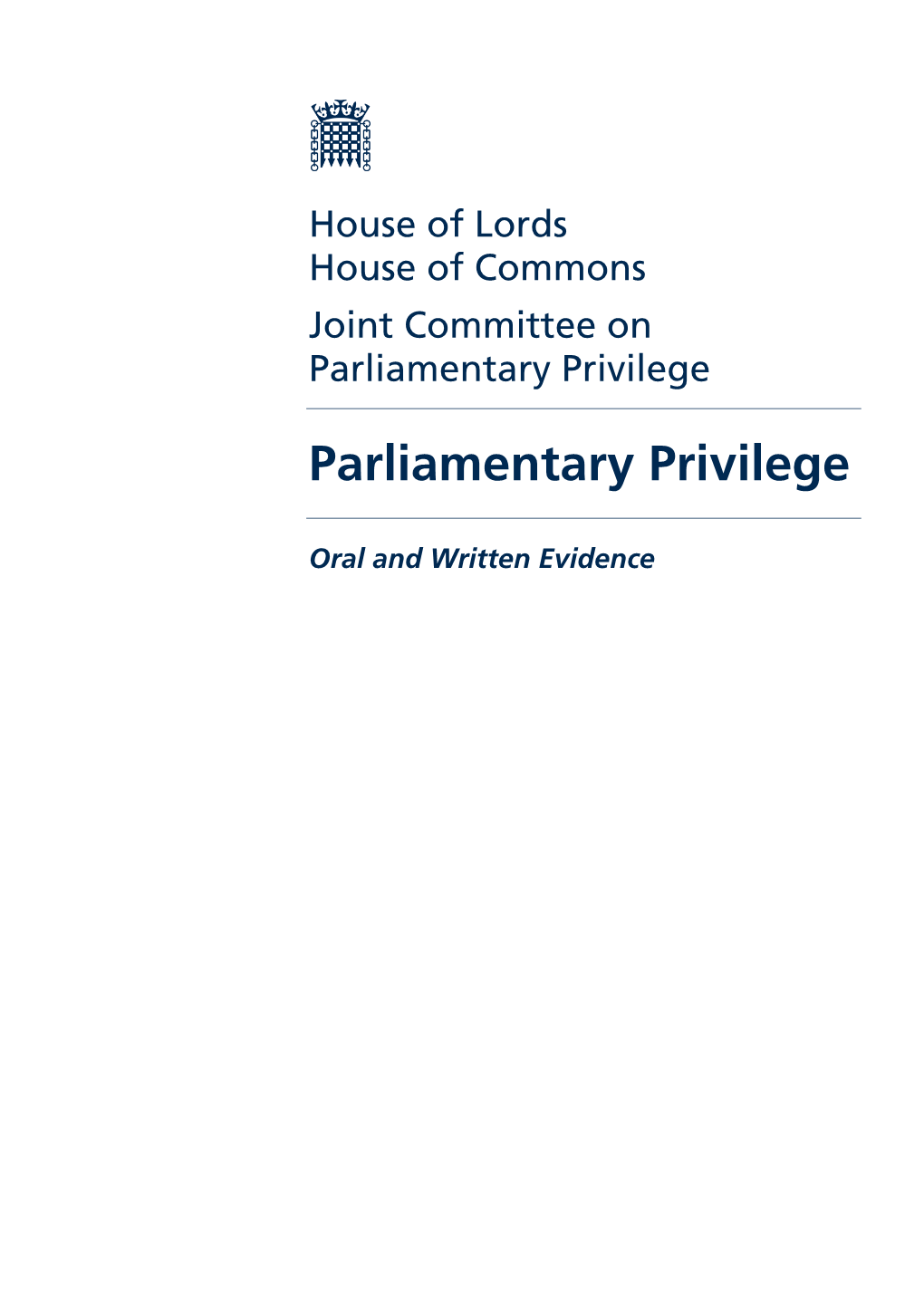 Parliamentary Privilege