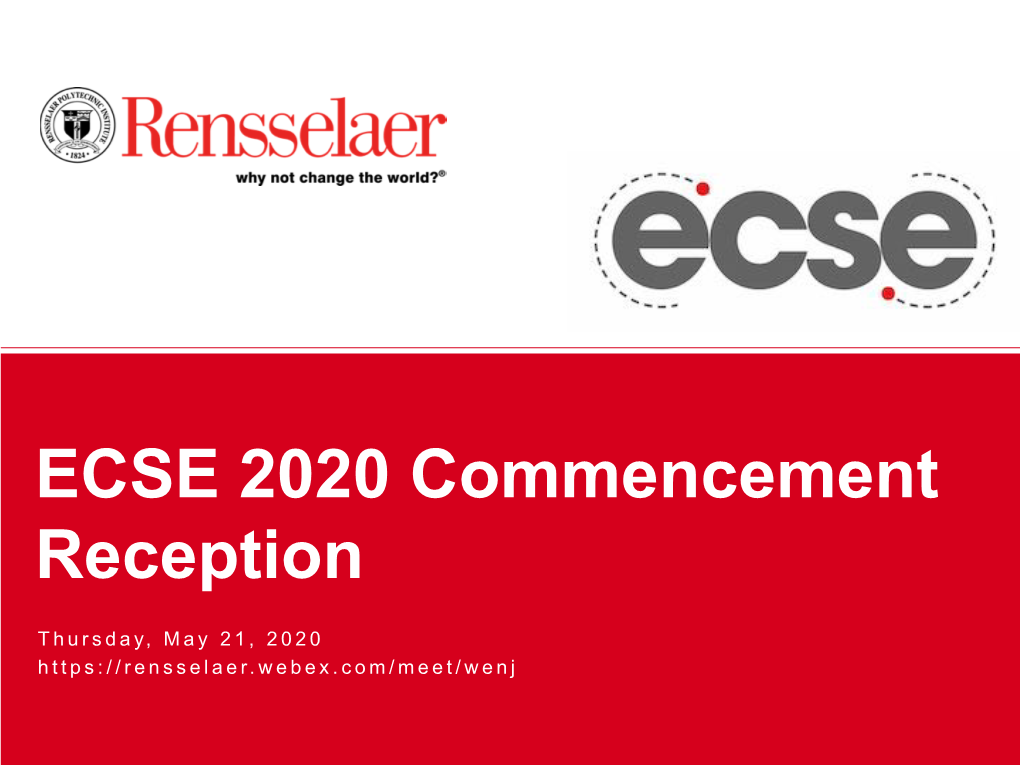 ECSE 2020 Commencement Reception