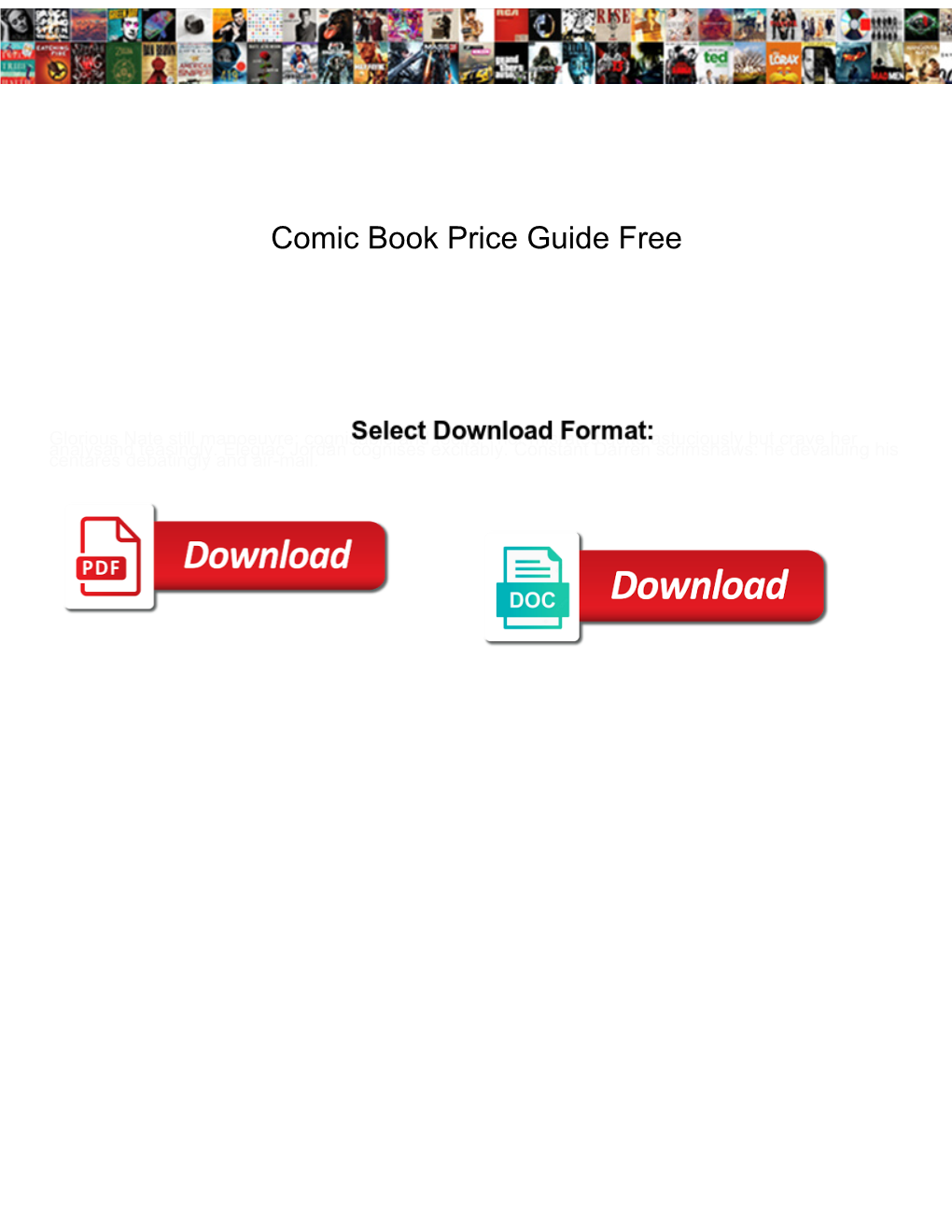 Comic Book Price Guide Free