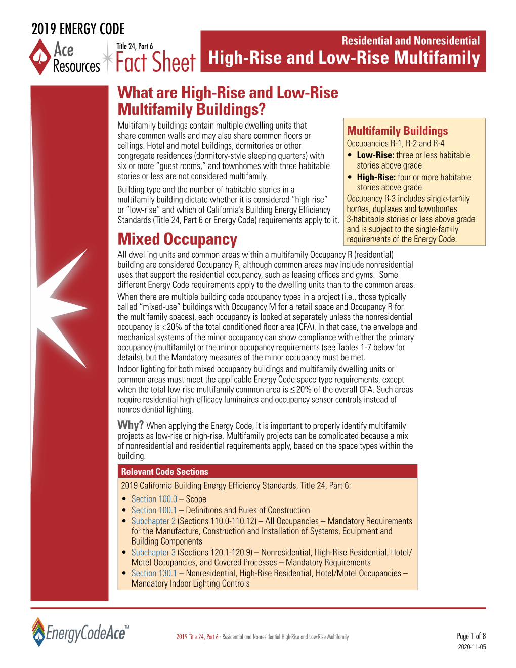 Fact Sheet: High-Rise and Low-Rise Multifamily 2019