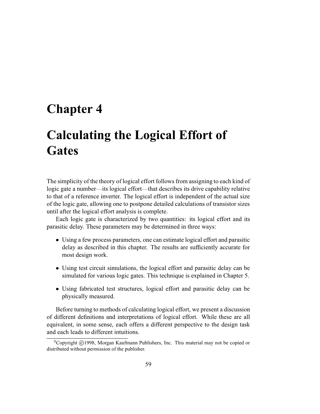 Chapter 4 Calculating the Logical Effort of Gates