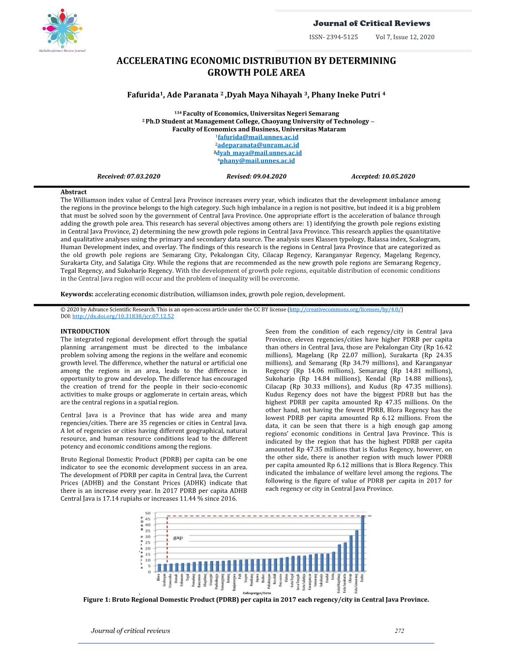 Accelerating Economic Distribution by Determining Growth Pole Area