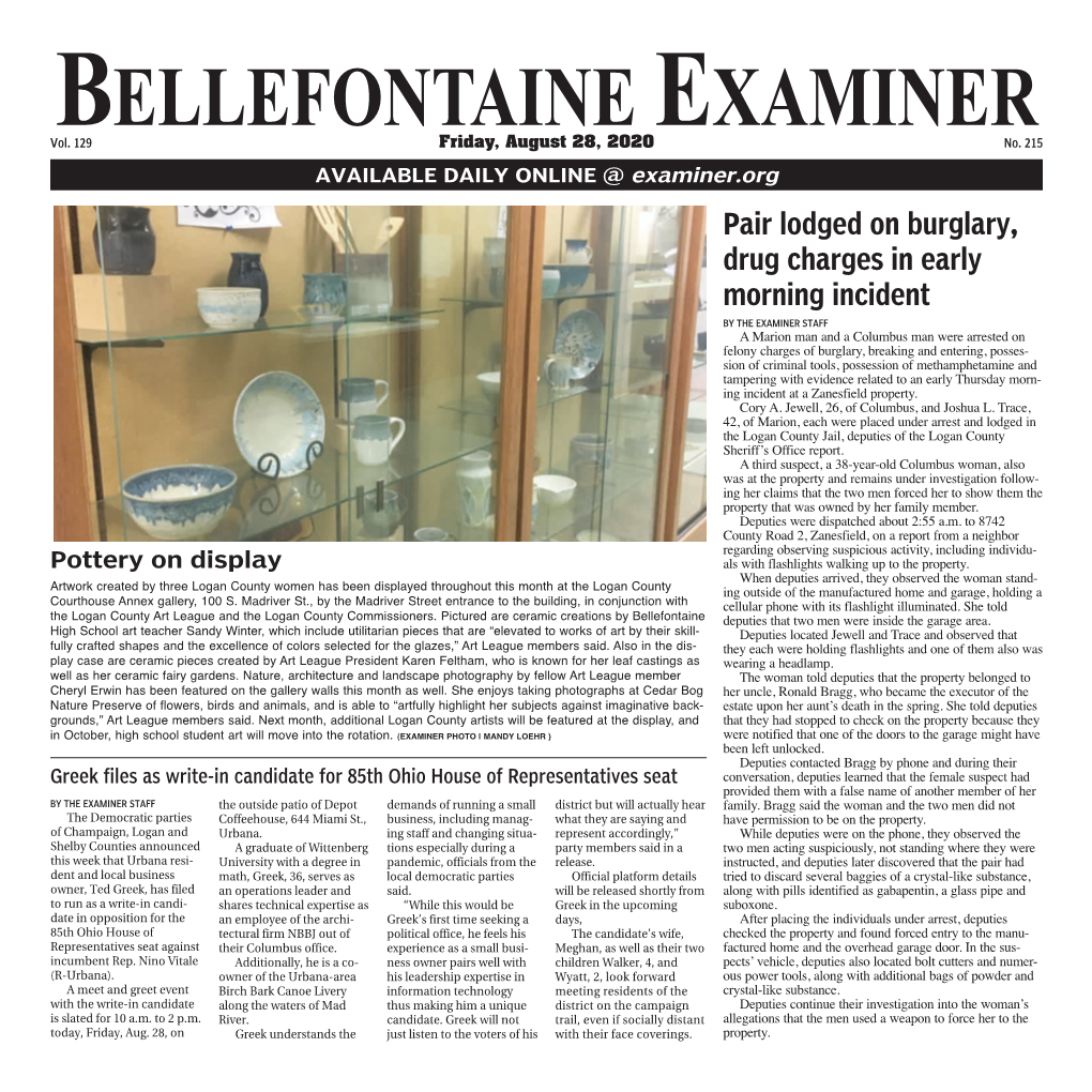 BELLEFONTAINE EXAMINER ONLINE @ Examiner.Org HUBBARD PUBLISHING CO