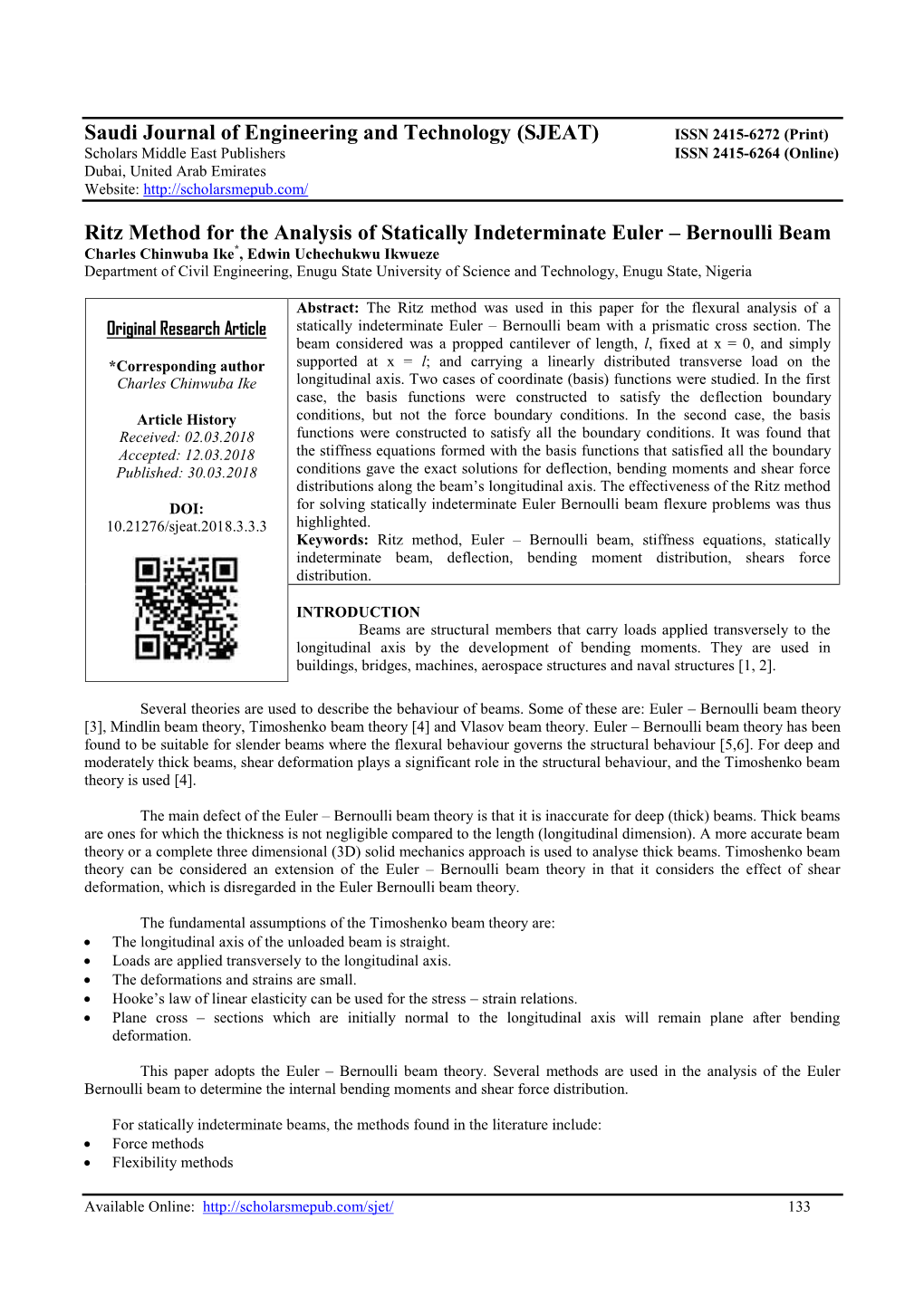 (SJEAT) Ritz Method for the Analysis of Statically Indeterminate Euler