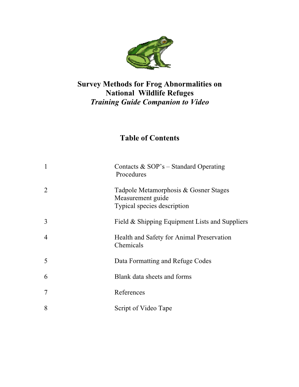 Table of Contents