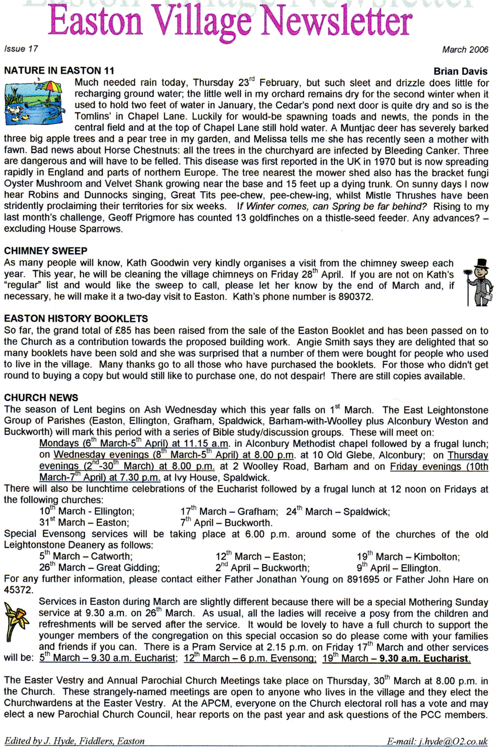 Easton Village Newsletter Issue 17 March 2006