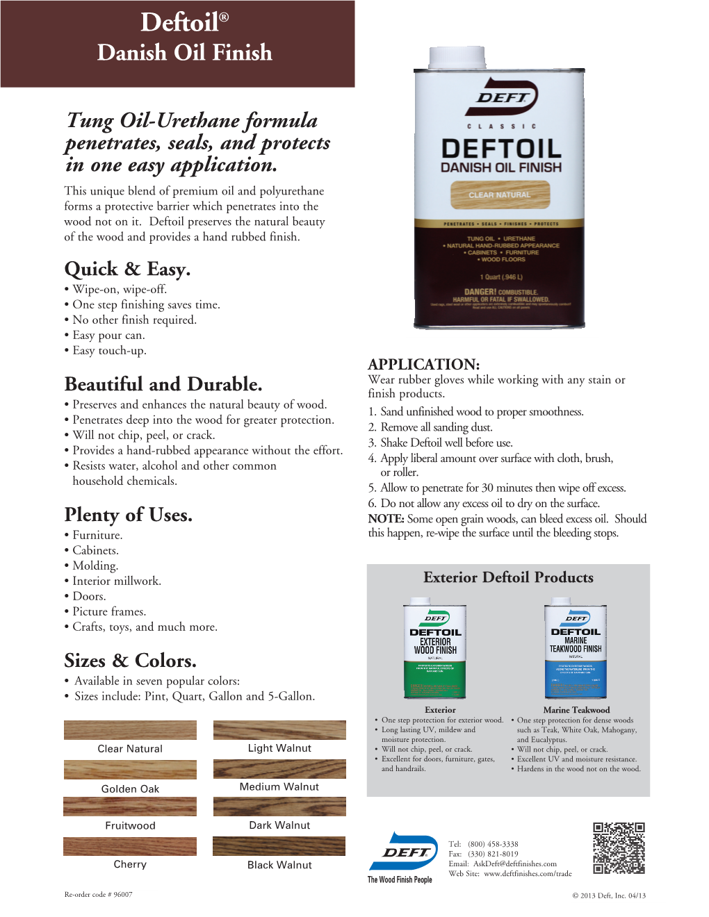 Deftoil® Danish Oil Finish