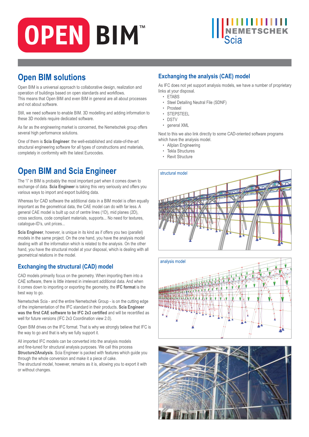 Open BIM Solutions Open BIM and Scia Engineer