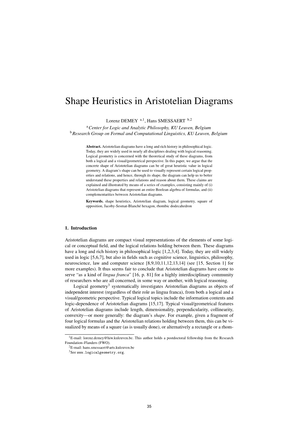 Shape Heuristics in Aristotelian Diagrams