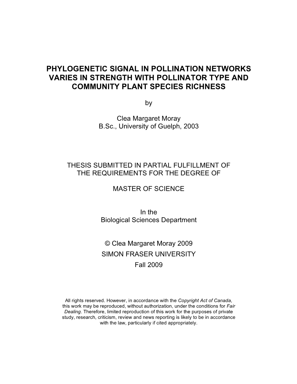 Phylogenetic Signal in Pollination Networks Varies in Strength with Pollinator Type and Community Plant Species Richness