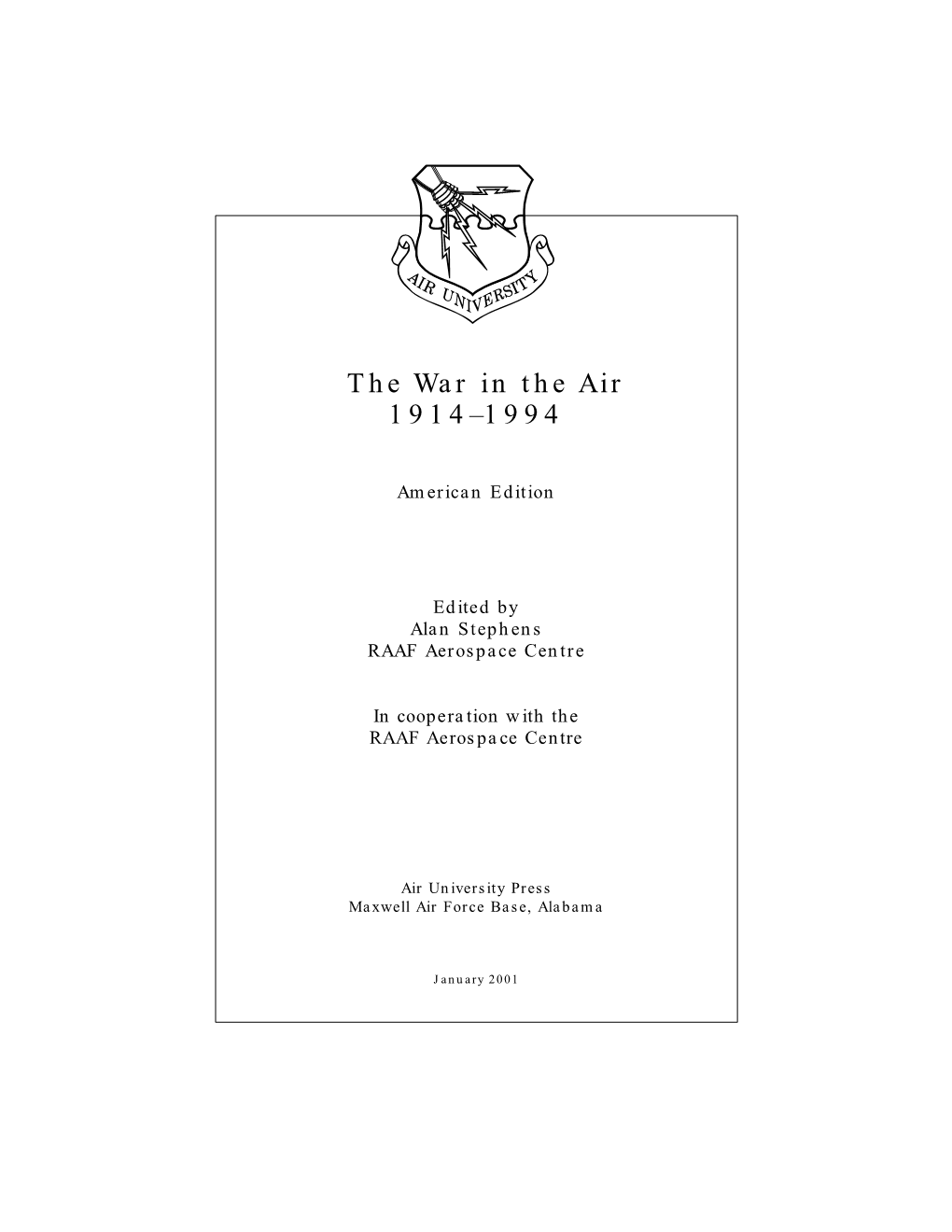 The War in the Air 1914–1994