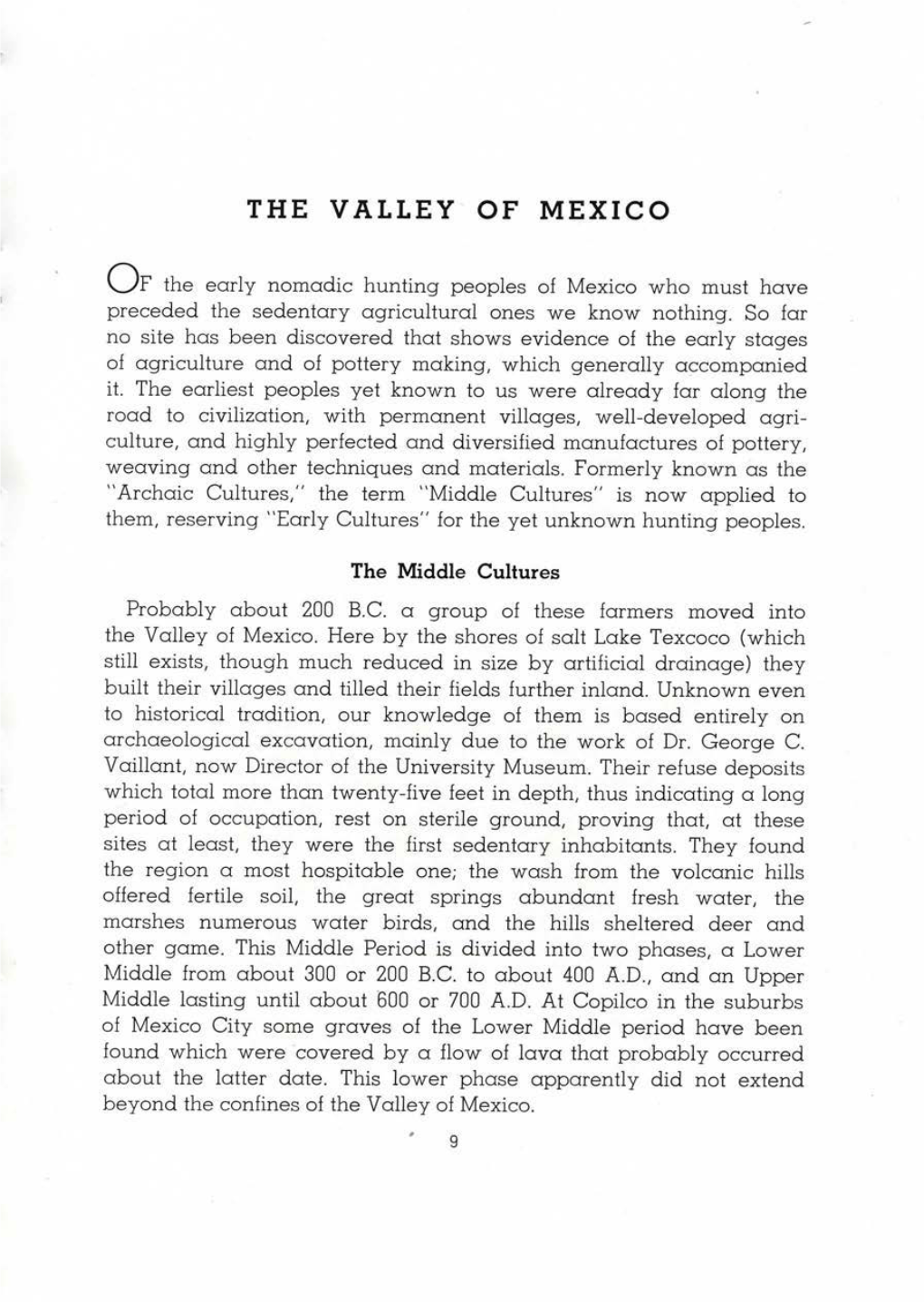 The Valley of Mexico