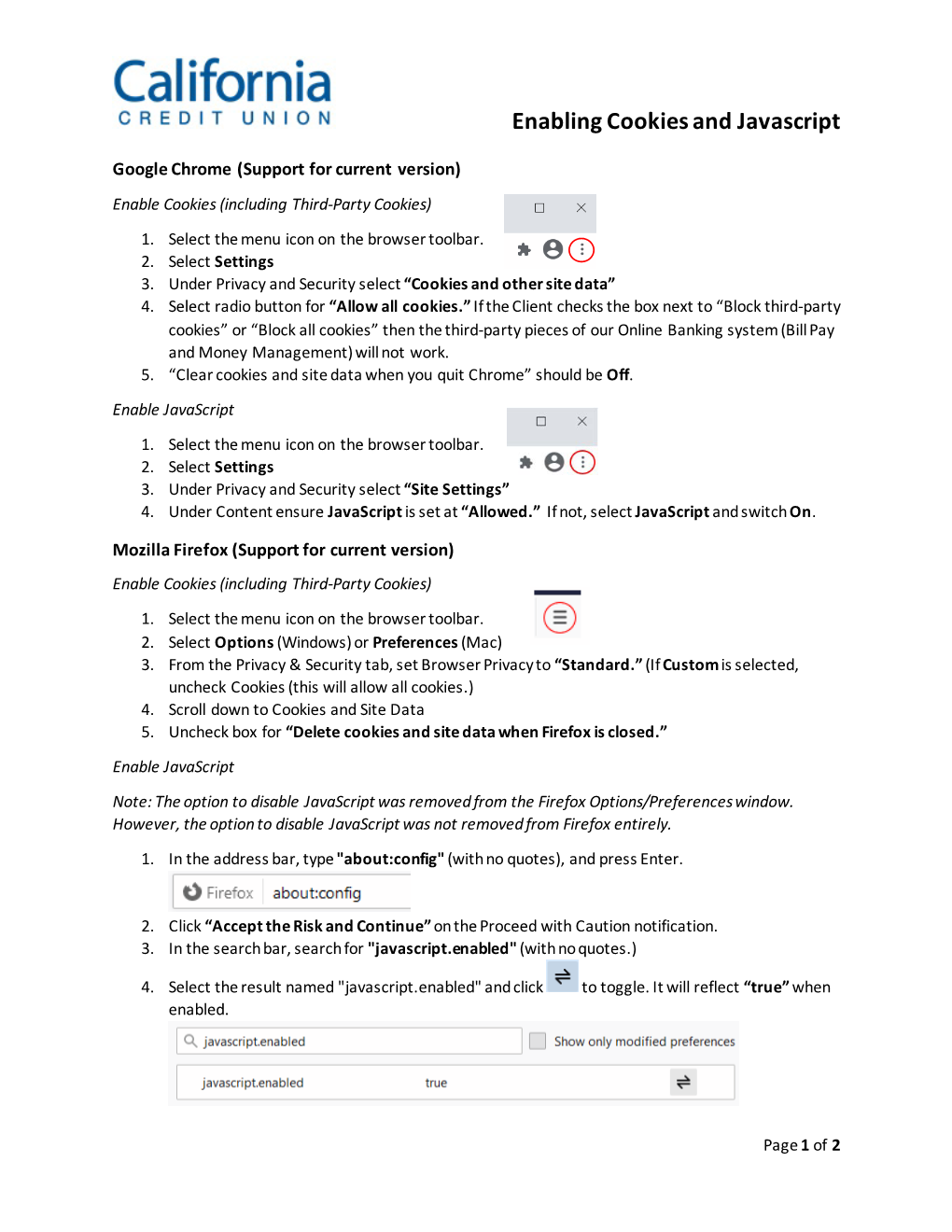 Cookie/Javascript Resource Guide