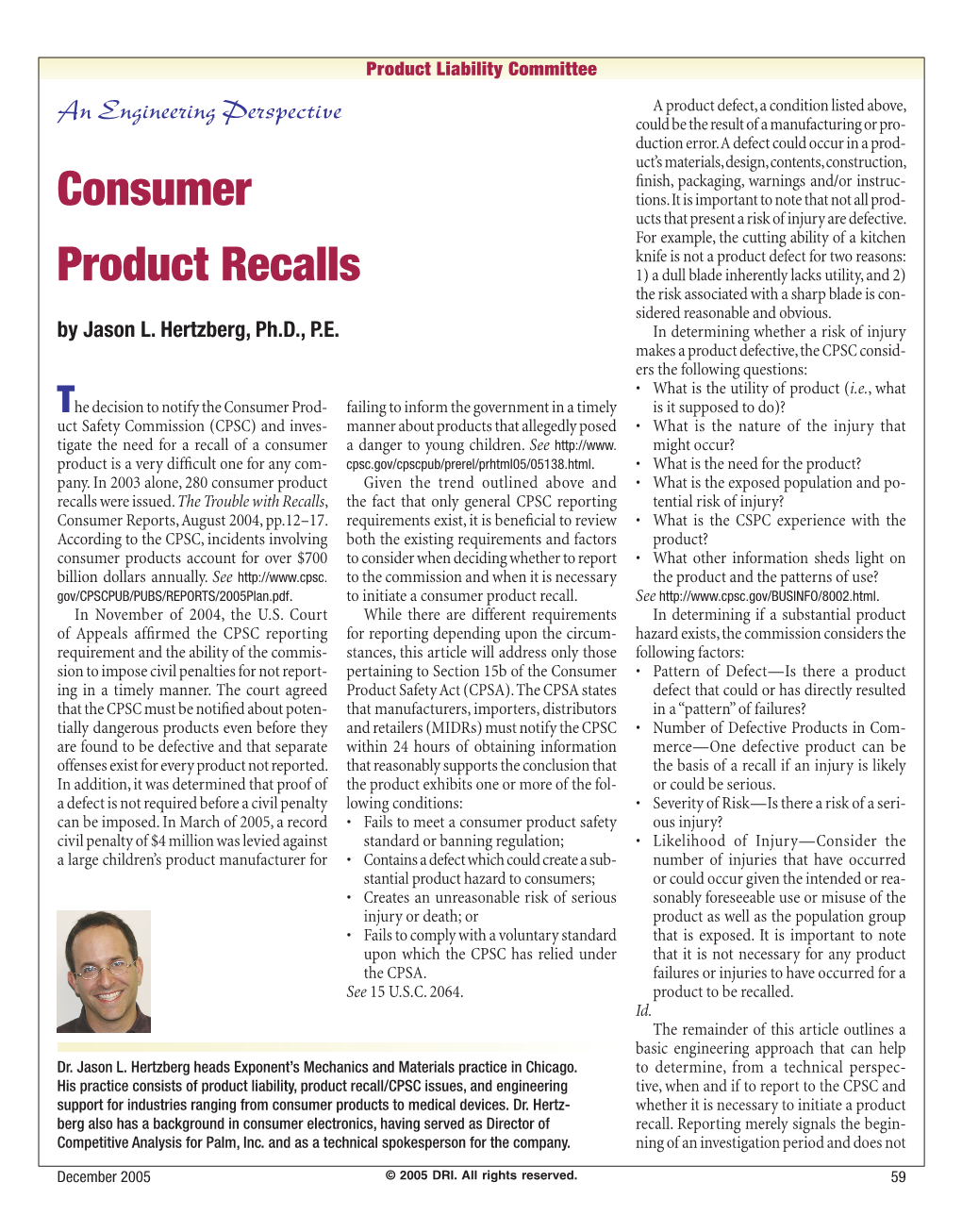 Consumer Product Recalls