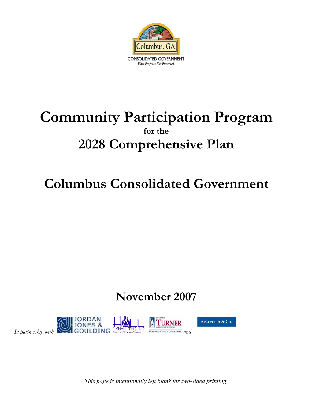 Community Participation Program for the 2028 Comprehensive Plan